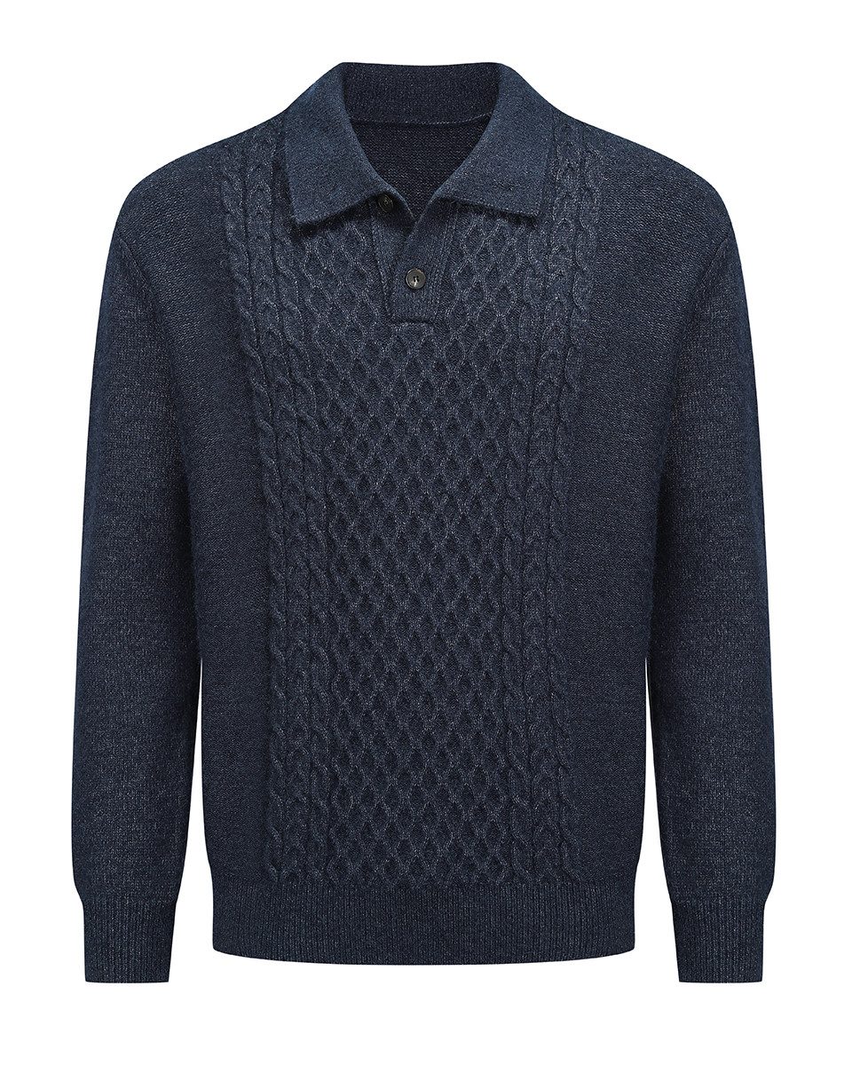 Allthemen Strickpullover mit grober Strickstruktur Uni Pullover günstig online kaufen