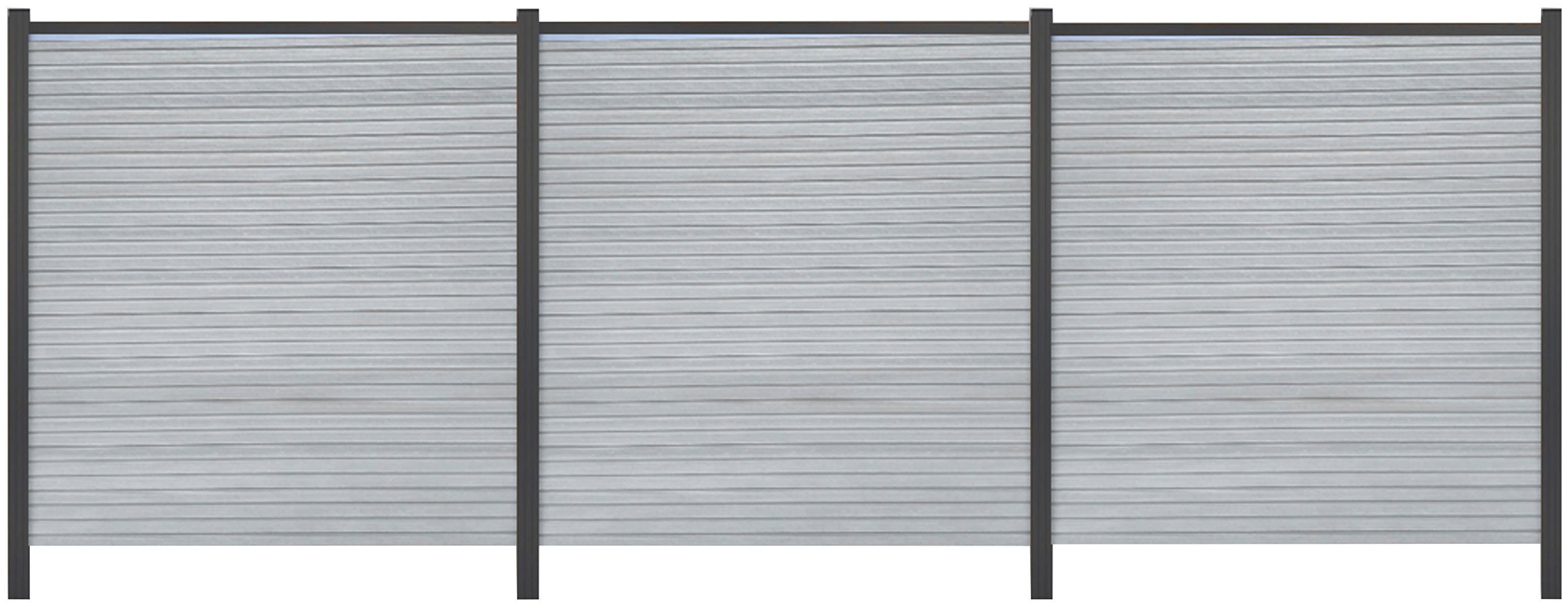 Tetzner & Jentzsch Sichtschutzelement WARREN 1, (Set), pflegeleicht, coextrudierte Oberfläche, Design-Oberfläche