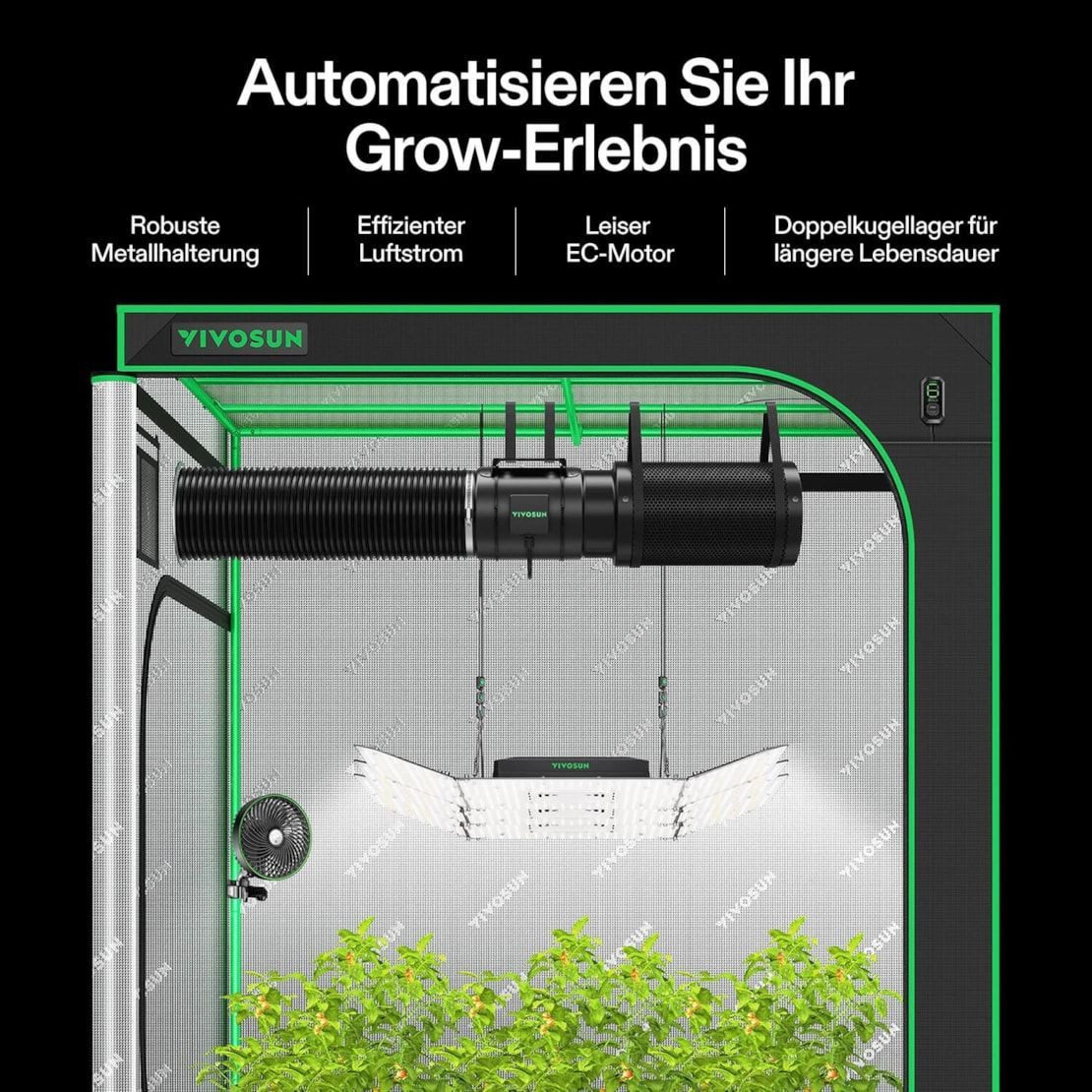 VIVOSUN Ventilatorkombigerät VIVOSUN AeroZesh G-Serie Smart günstig online kaufen