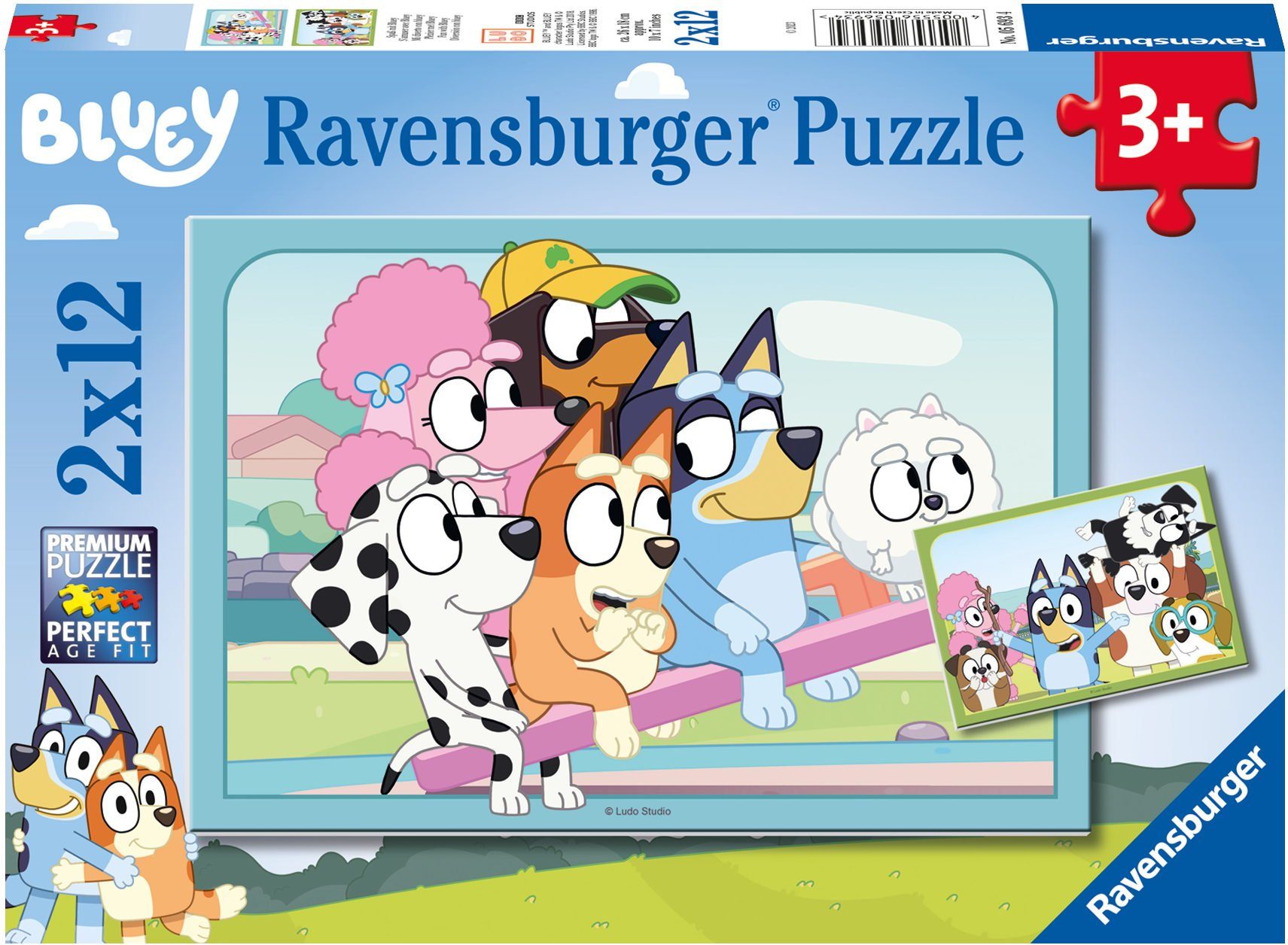 Ravensburger Puzzle 2 x 12 Teile Kinder Puzzle Bluey 05693, 12 Puzzleteile | Puzzle