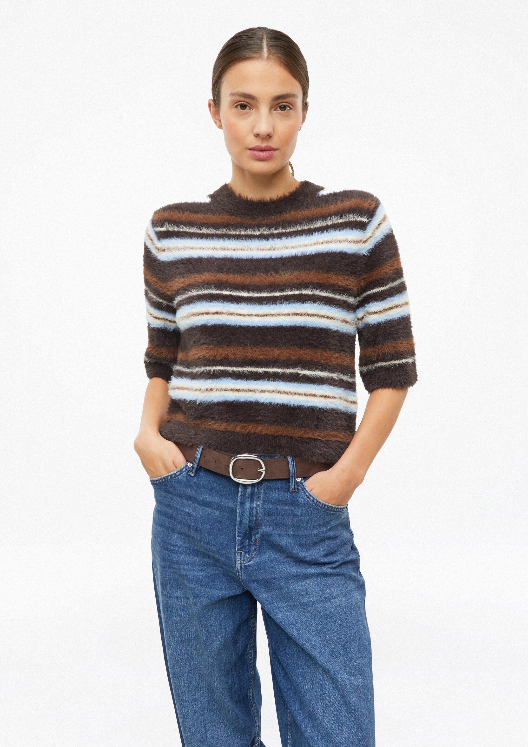 s.Oliver Kurzarmpullover Strickpullover Weicher Strickpullover mit Kurzarm