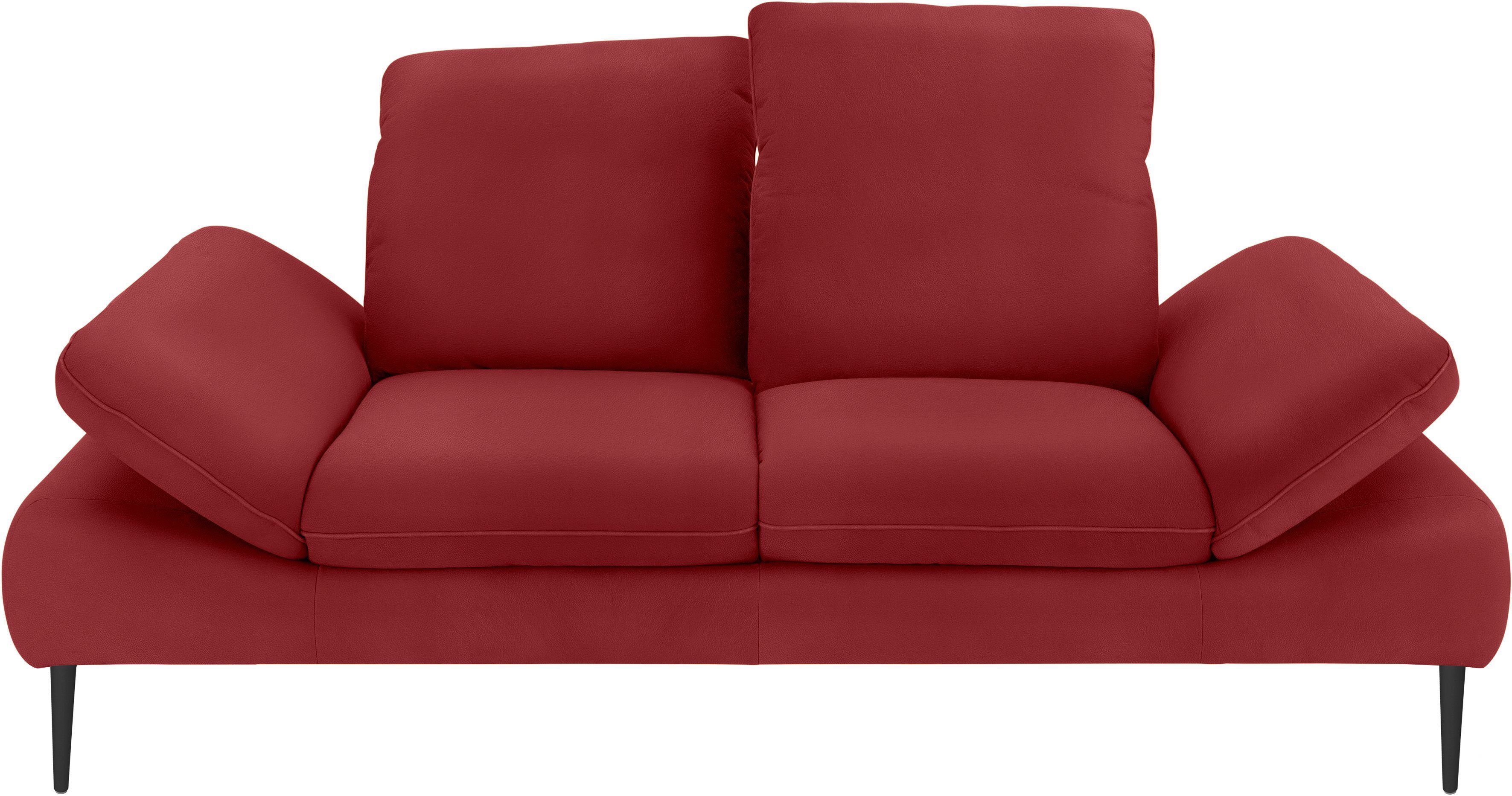 W.SCHILLIG 2,5-Sitzer enjoy&MORE, 232 cm schwarz pulverbeschichtet, Sitztiefenverstellung, Breite Füße