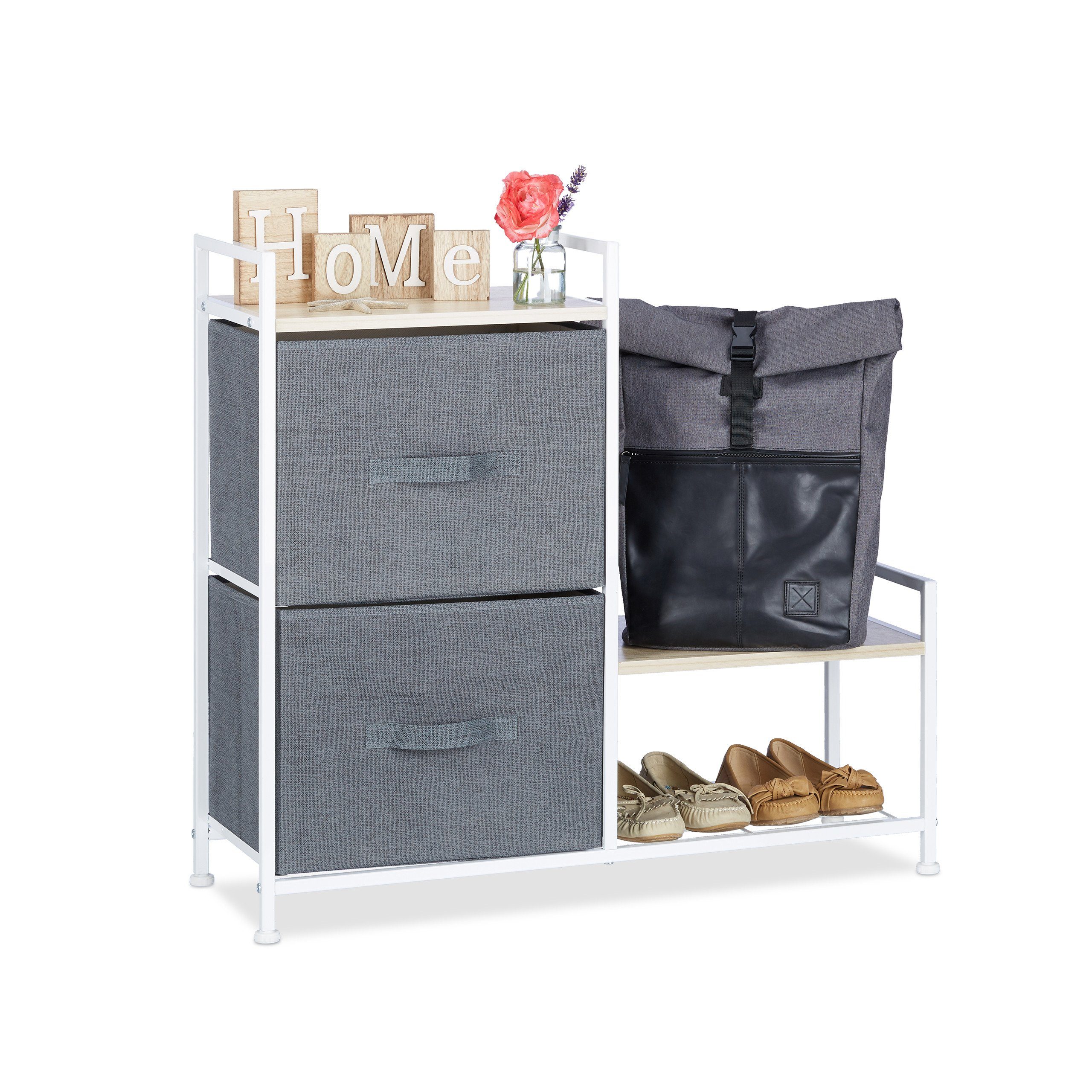 relaxdays Standregal Regalsystem verschiedene Varianten grau, günstig online kaufen