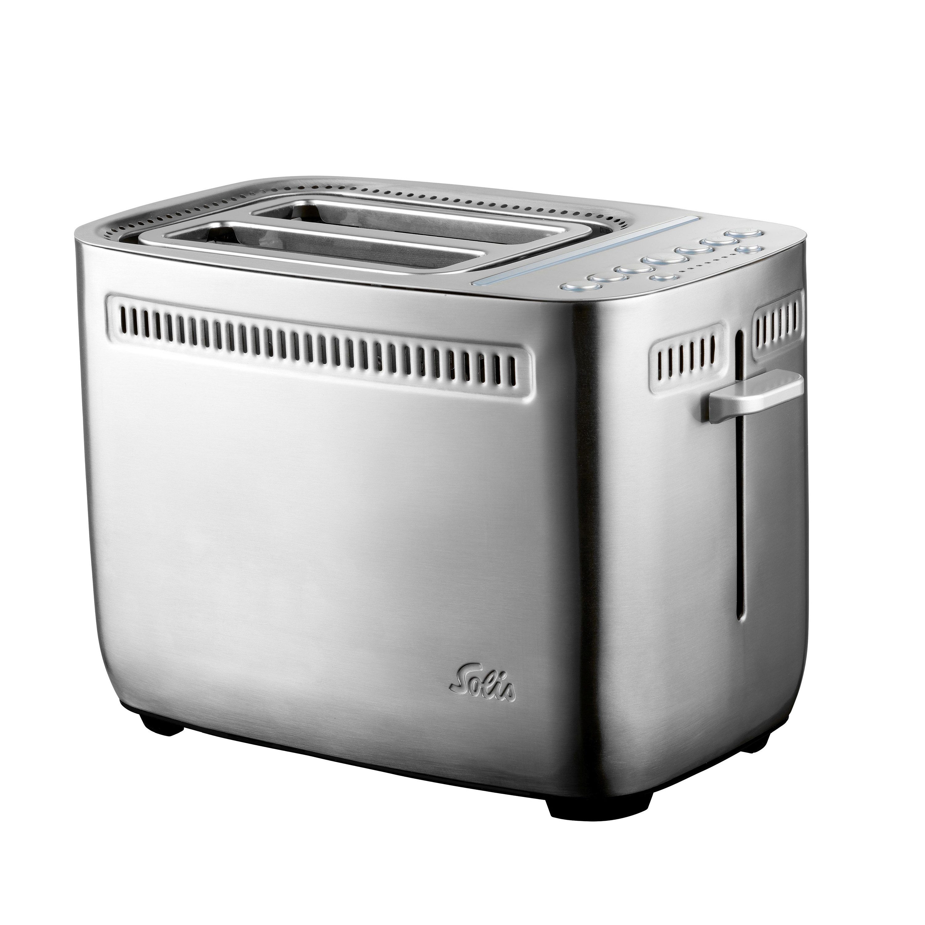 SOLIS OF SWITZERLAND Toaster & Sandwichmaker, Typ 8003, für 2 Scheiben, 1635 W, 7 Stufen, Auftau-, Aufwärm- und Stopp-Funktion