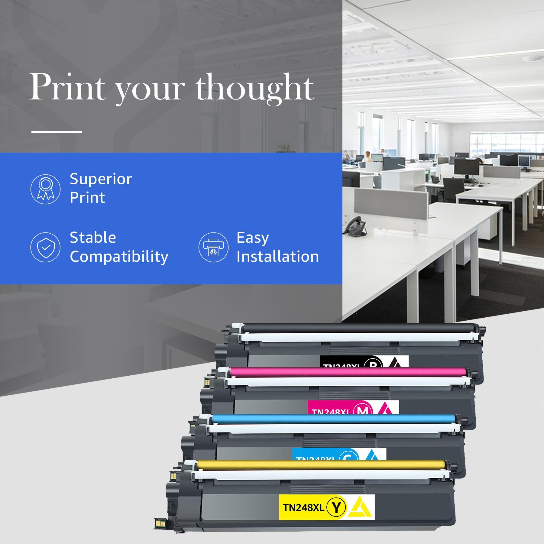 STAROVER Tonerpatrone Mit chip 4er Multipack TN248XL Toner Kompatibel für Brother TN-248, (Brother HL-L3215CW, HL-L3220CW, HL-L3220CWE Brother HL-L3240CDW, HL-L – Bild 5 von 5