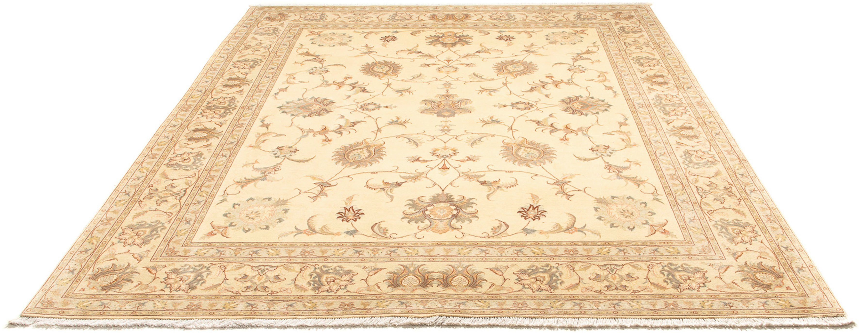 Orientteppich Perser - Täbriz - Royal - 242 x 202 cm - beige, morgenland, rechteckig, Höhe: 7 mm, Wohnzimmer, Handgeknüpft, Einzelstück mit Zertifikat