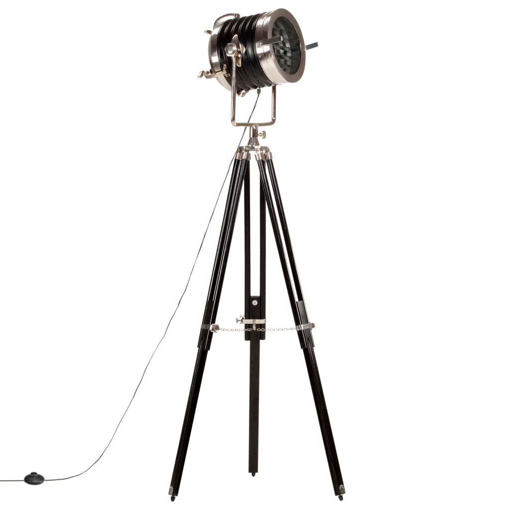 Stehlampe Stativlampe Schwarz Mango Massivholz 171 cm