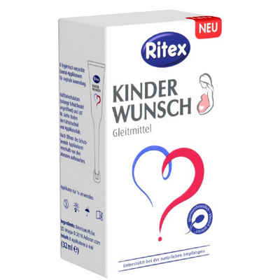 Ritex Gleitgel Kinderwunsch Gleitmittel, 4x8ml Gleitmittel in Einmalapplikatoren, 4-tlg., fruchtbarkeitsfreundliches Gleitgel für Paare mit Kinderwunsch
