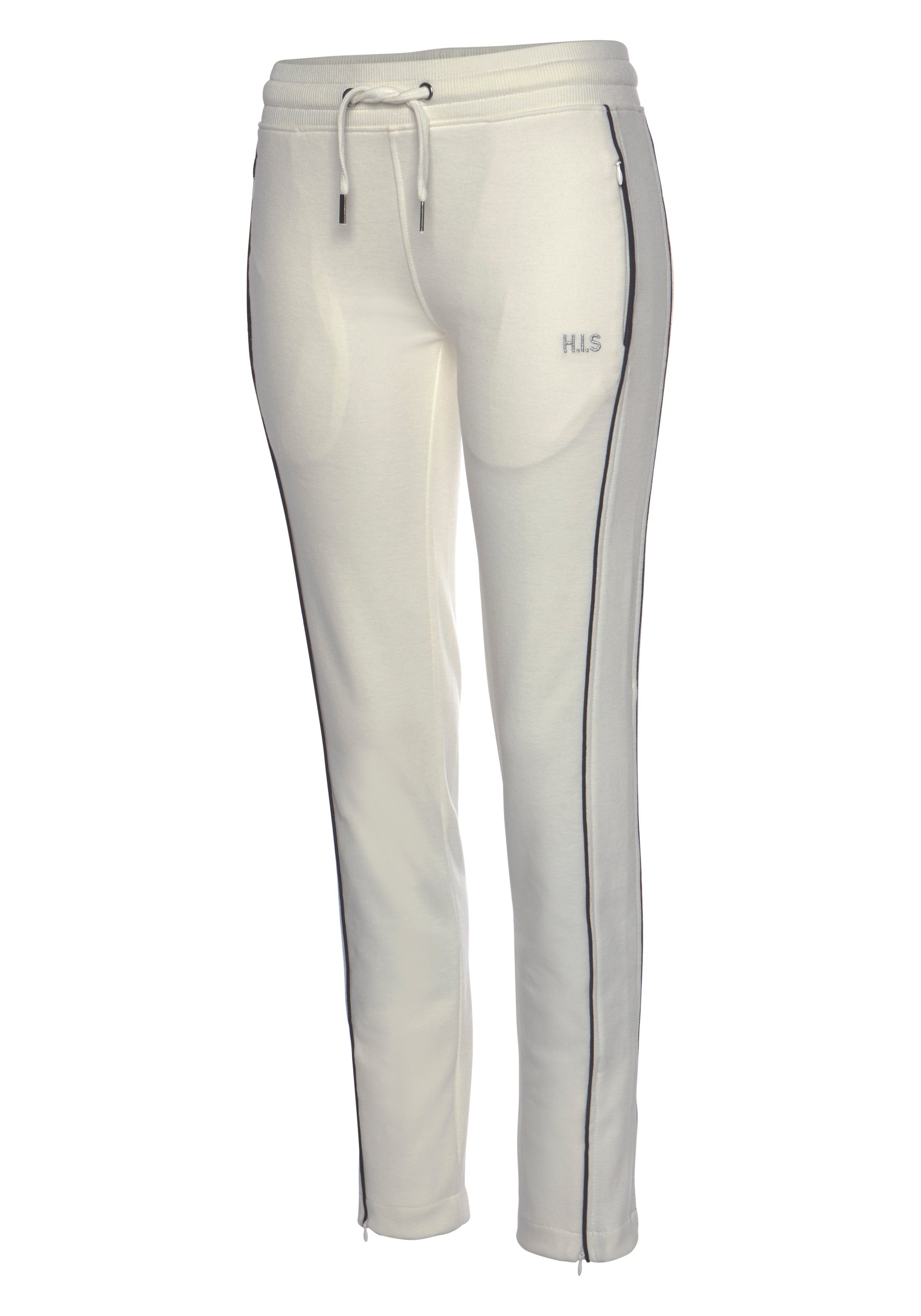 H.I.S Sweathose mit Reißverschluss am Beinsaum. Ideal für Sport- und Freizeit.