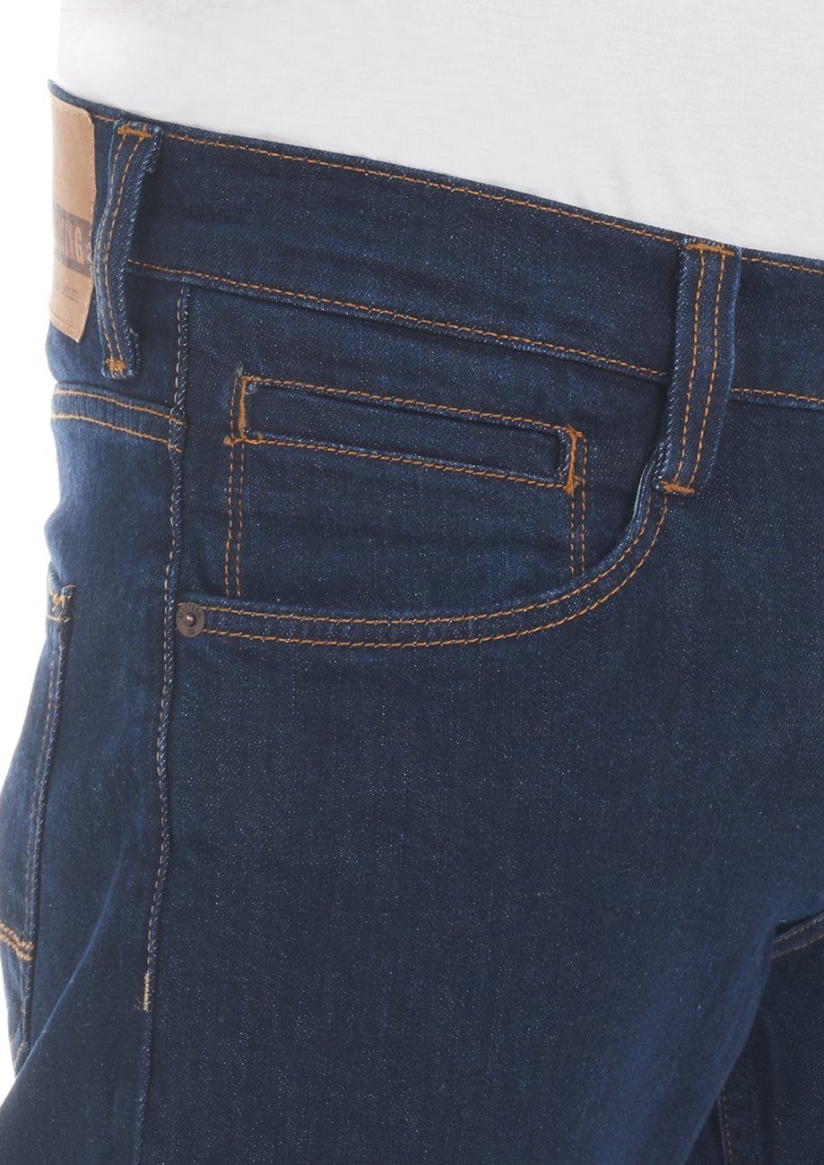 MUSTANG Bootcut-Jeans Herren Jeanshose Oregon (940) mit Cut Blue Hose Dark Denim Boot Denim Stretch