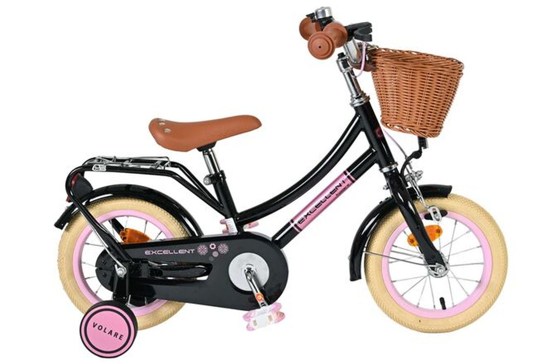 Kinderfahrrad Excellent Kinderfahrrad - Mädchen - 12 Zoll - Schwarz