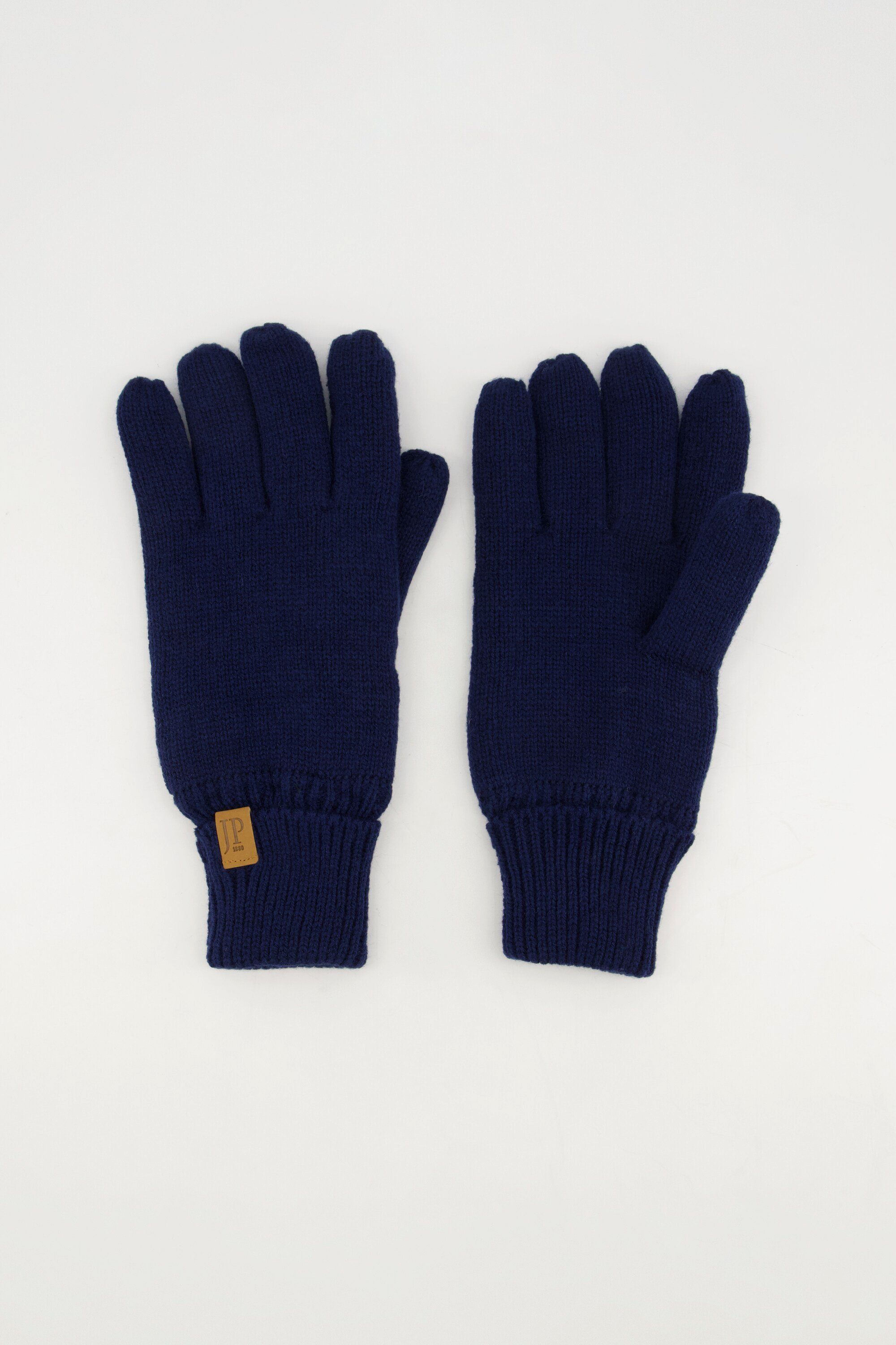 Handschuhe Strickhandschuhe Strick blau JP1880-Logo JP1880 Fleecefutter