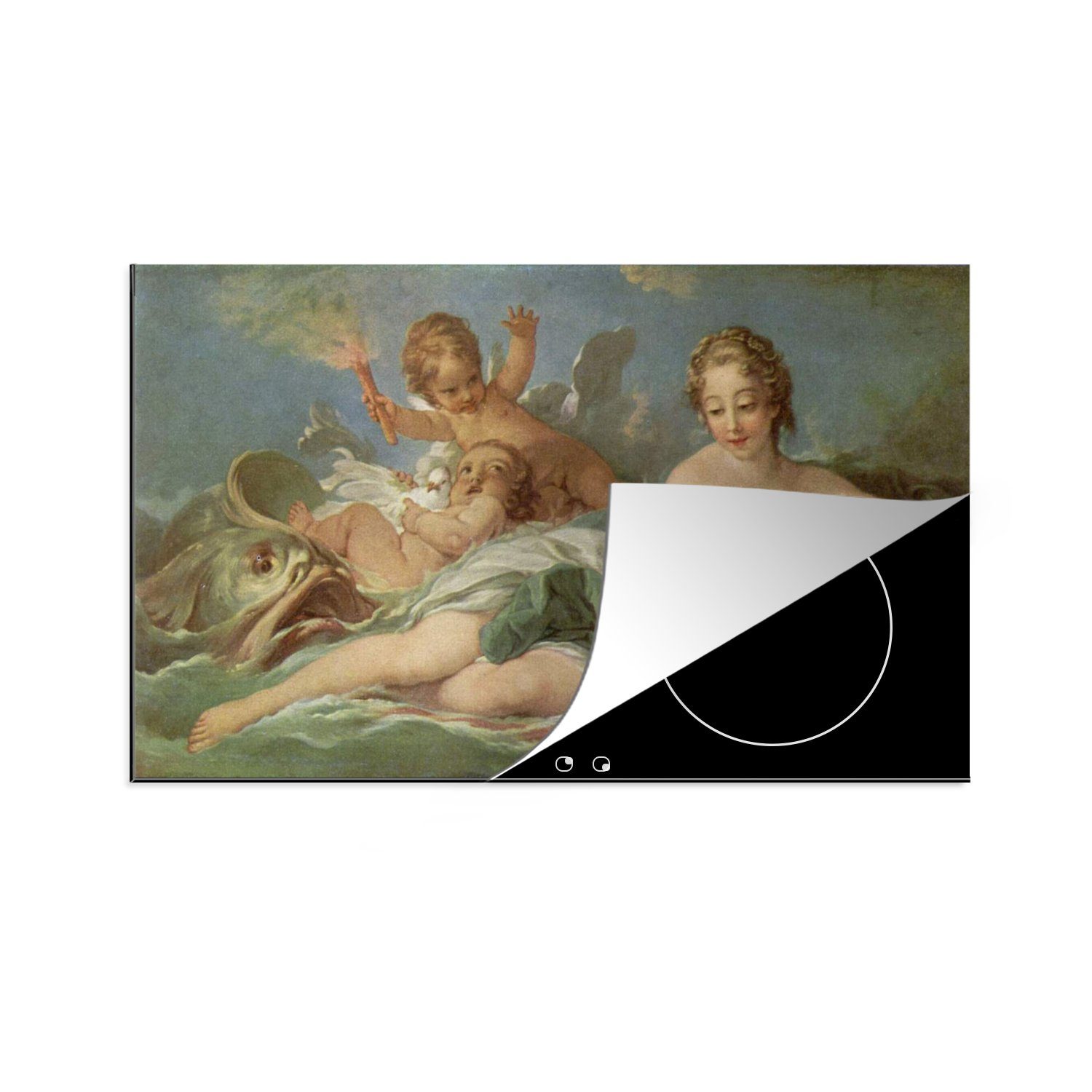 MuchoWow Herdblende-/Abdeckplatte Die Geburt Francois der Gemälde küche (1 von Boucher, Vinyl, 83x51 tlg), für Ceranfeldabdeckung, Venus - cm, Arbeitsplatte