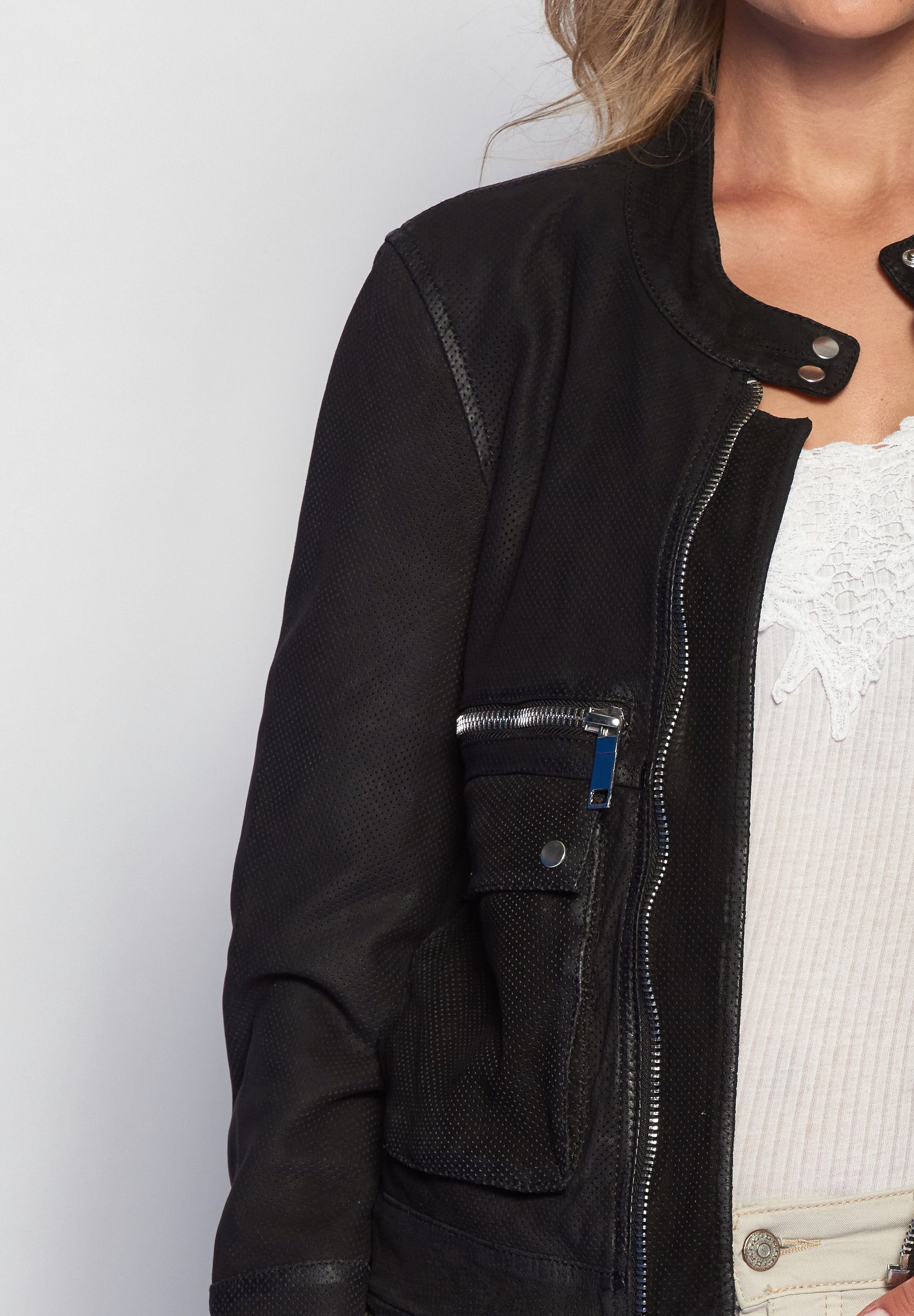 black Lederjacke Clermont Maze