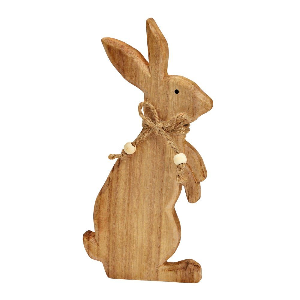 matches21 HOME & HOBBY Dekofigur Osterdeko Osterhase Deko Ostern  Frühlingsdeko Holz 10x22 cm (1 St)