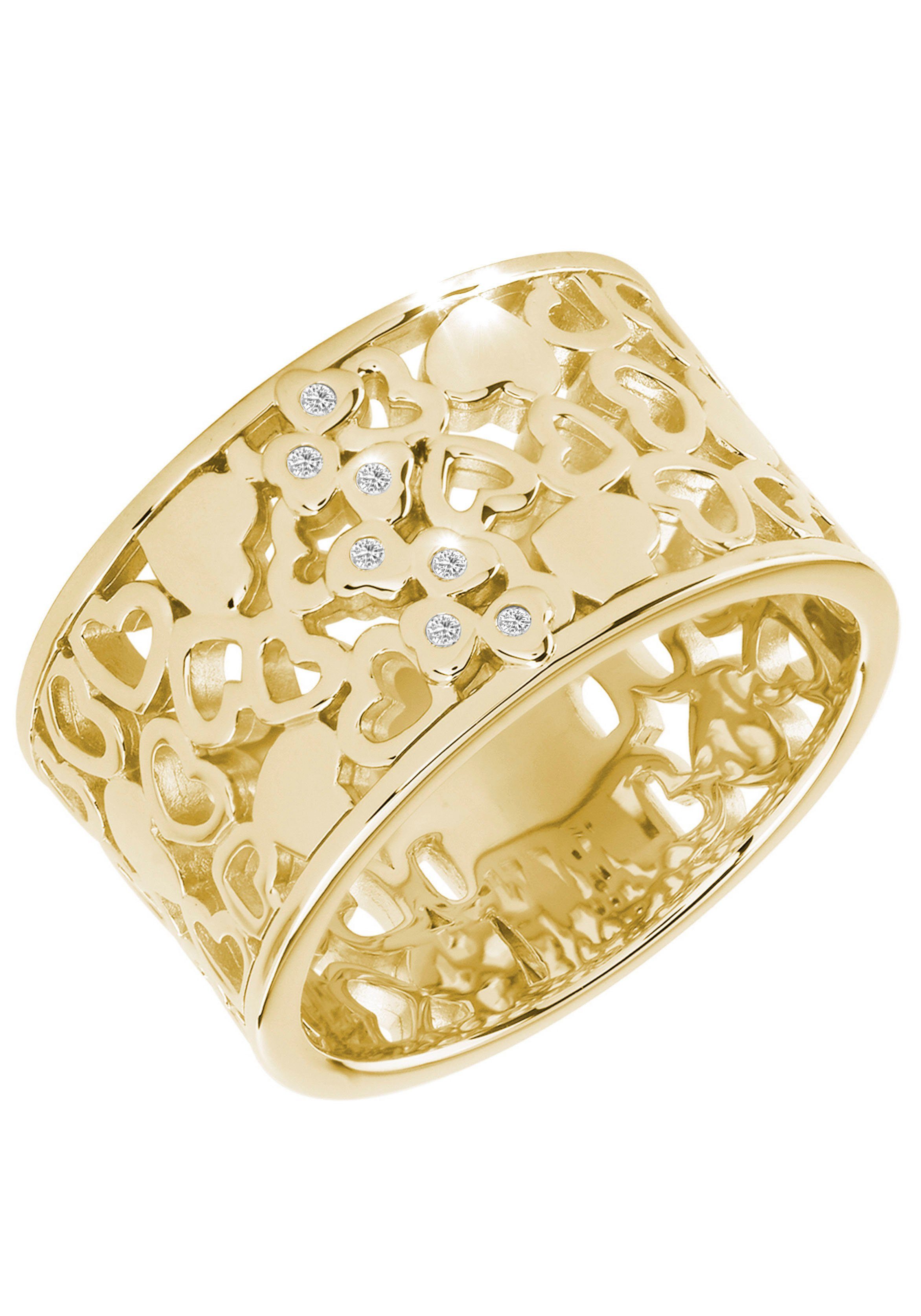 Fingerring Schmuck Geschenk Silber 925 Silberring Herzen