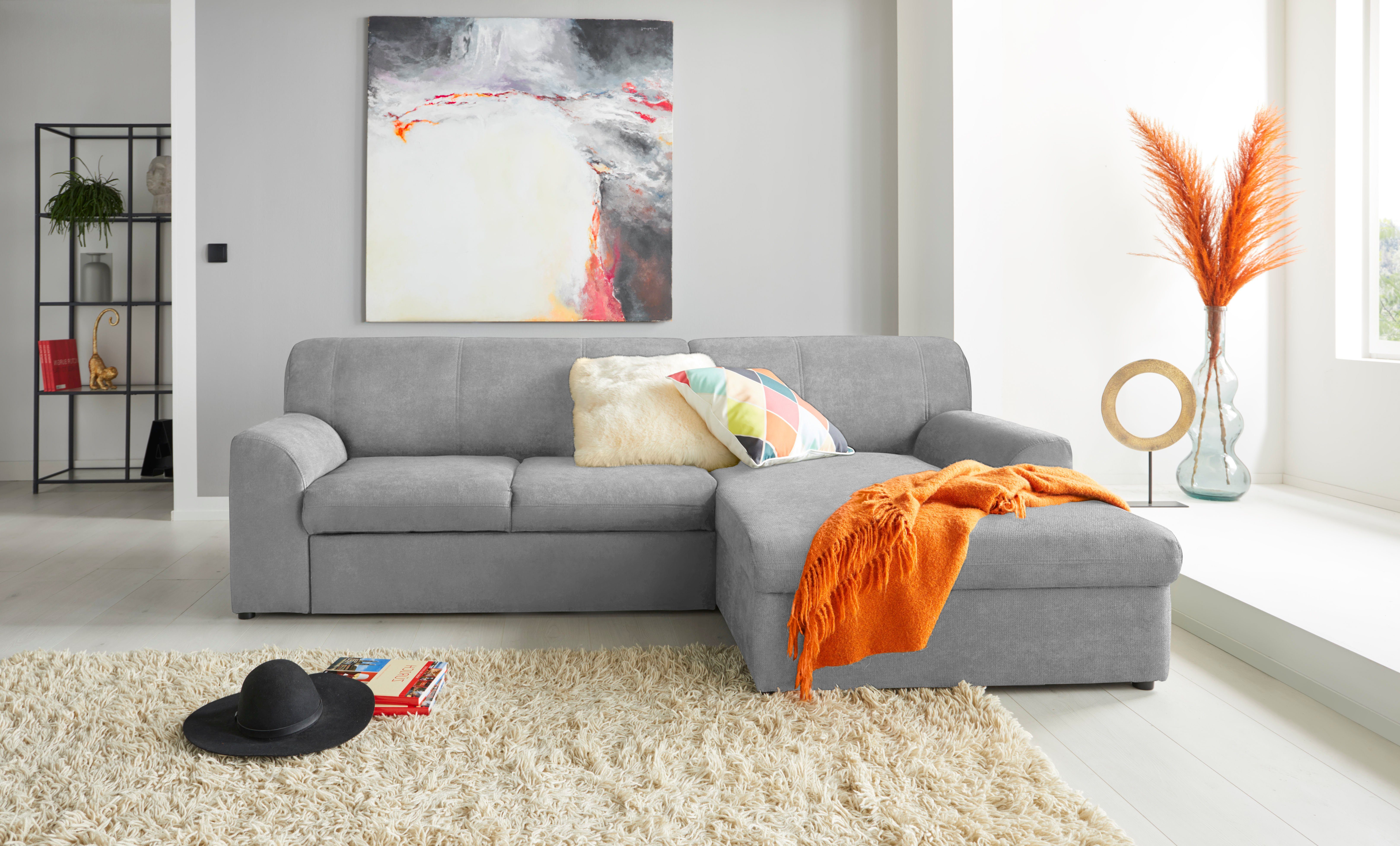 DOMO collection Ecksofa "Modica kompakt und elegant, Breite 244, L-Form" mo günstig online kaufen