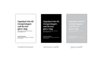 NORDIC WORDS Poster Uppskjut inte till morgondagen