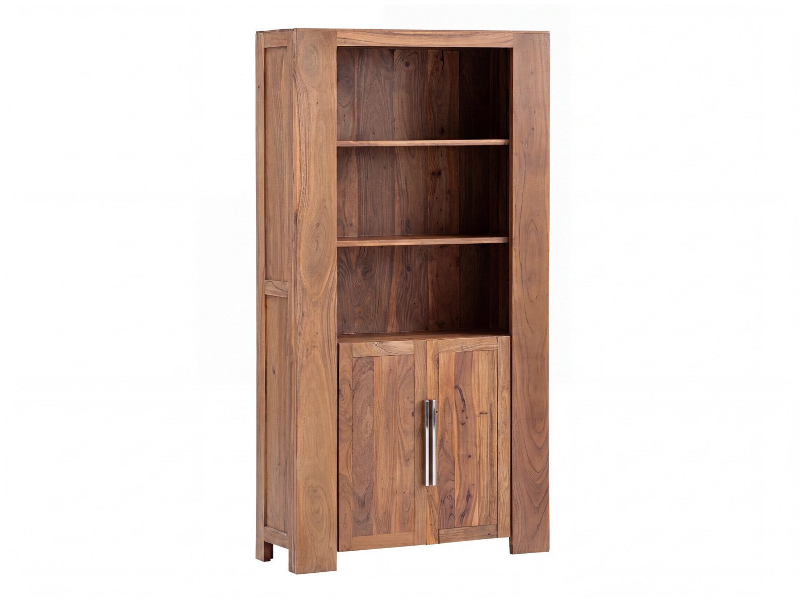 massivum Bücherregal Osbon Akazie Bücherschrank Massivholz