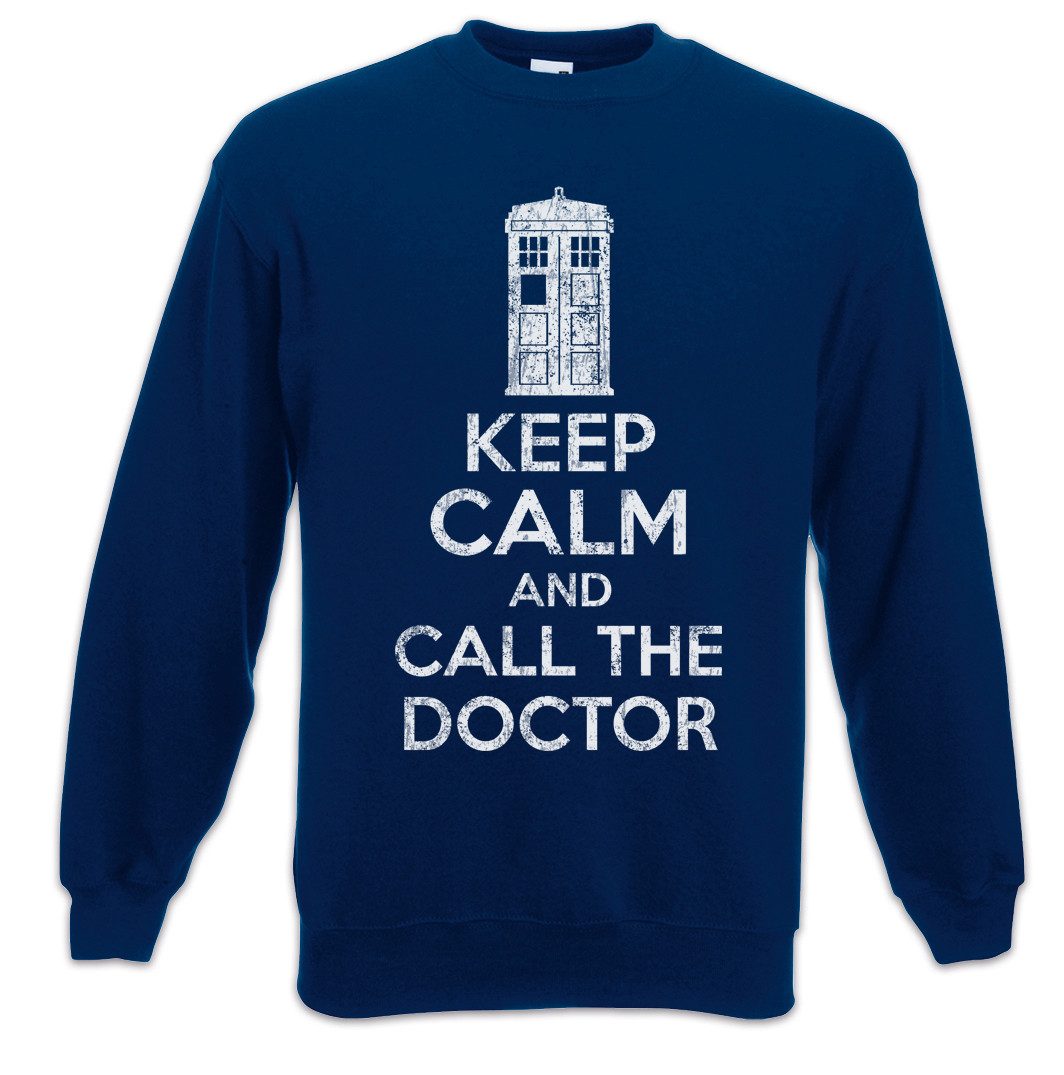 Urban Backwoods Sweatshirt Keep Calm And Call The Doctor Sweatshirt Doktor Kult Who Phone Booth (1-tlg) Graham Yasmin Ryan Doc