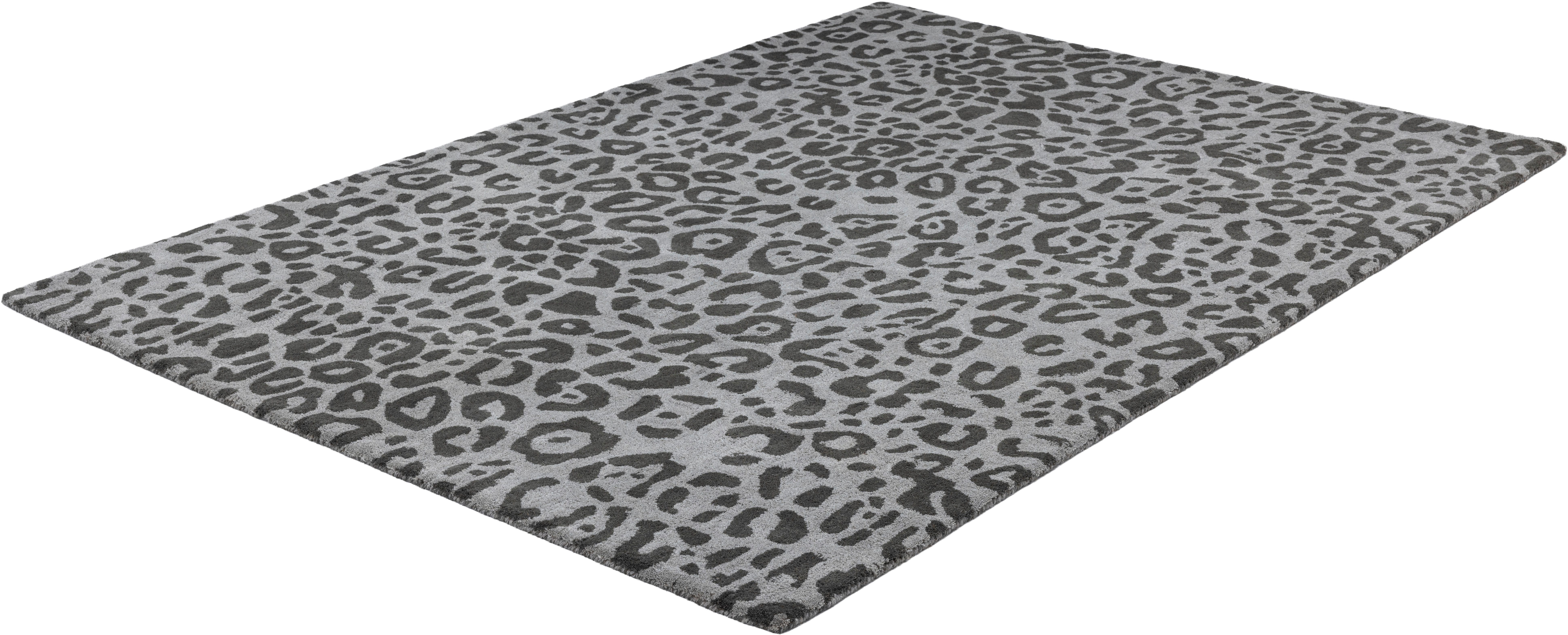 OTTO home Wollteppich Gabbo Leo, Leopardenmuster, handgearbeitet, rechteckig, Höhe: 14 mm, reine Wolle, Uni, Wohnzimmer, Schlafzimmer, Esszimmer – Bild 5 von 5