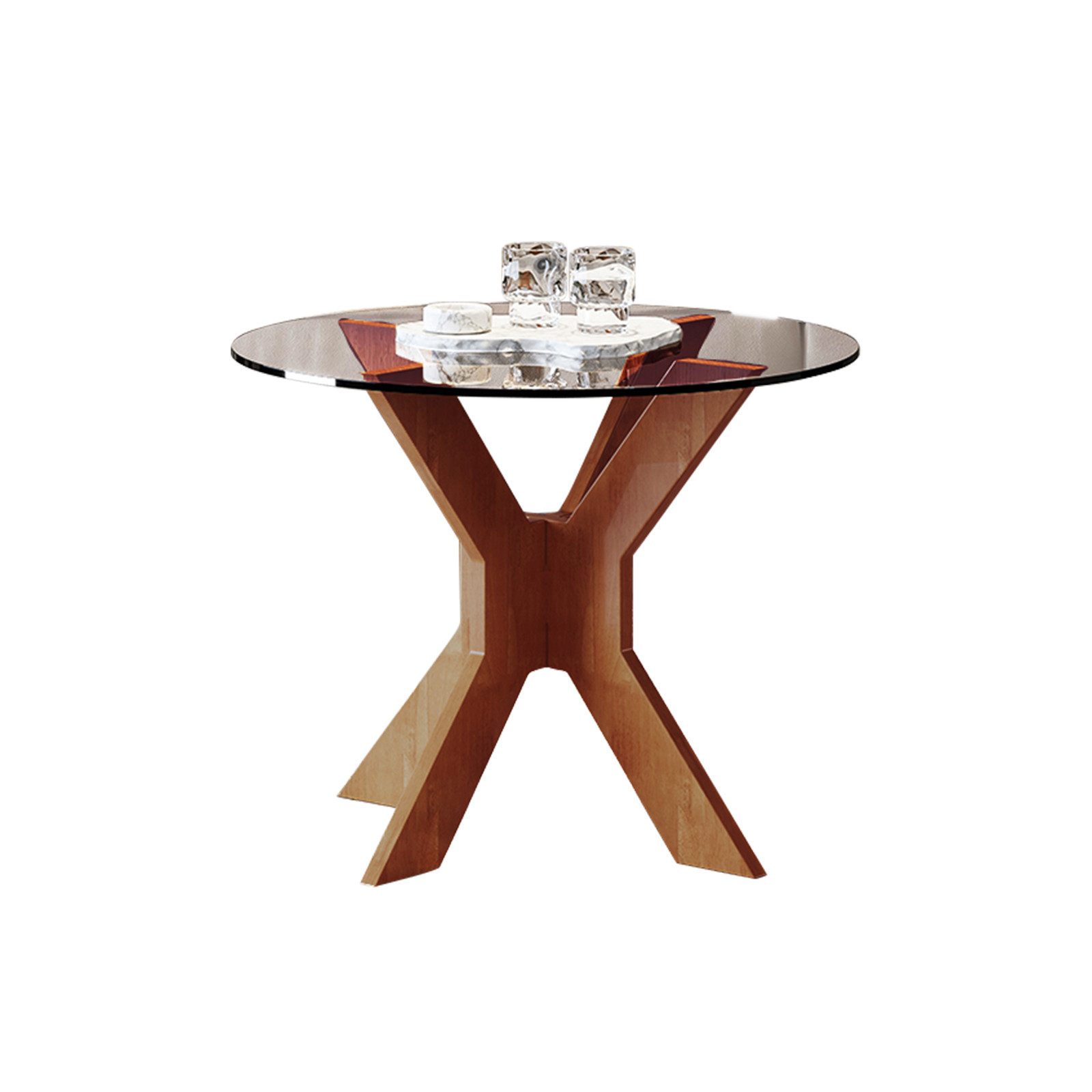 TWSOUL Couchtisch Runder Couchtisch, Glasplatte, Durchmesser 50cm (Ein Tisc günstig online kaufen