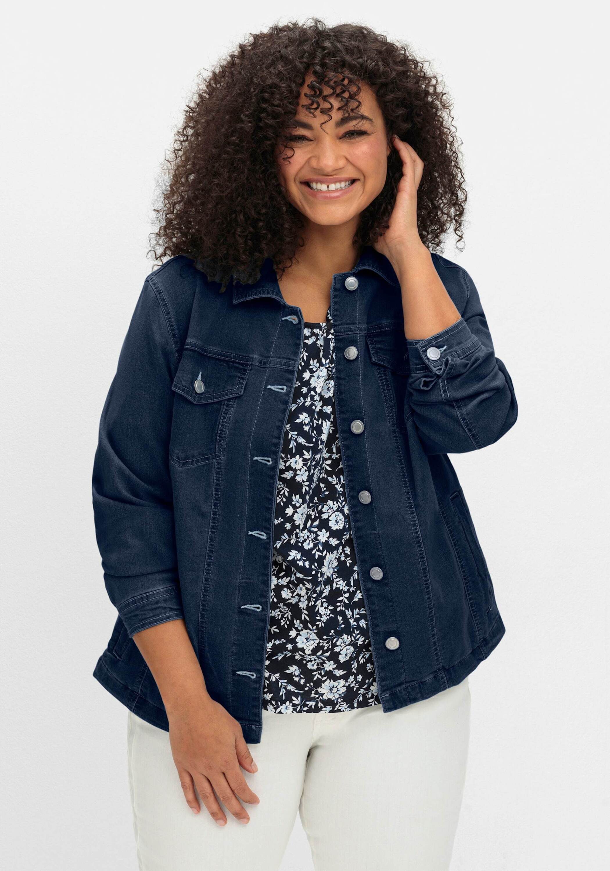 Sieh an! Allwetterjacke Jeans-Jacke Langarm