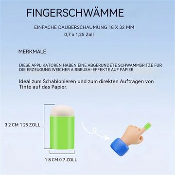 RefinedFlare Handbandage 40-teiliges Finger-Schwamm-Set zum (Basteln von Karten, Malen, Stempeln und Einfärben), Verwischen von Zeichenprojekten zum