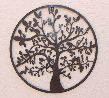 JS GartenDeko Wanddekoobjekt Wanddekoration Metall Baum des Lebens Durchmesser 51 cm Wanddeko
