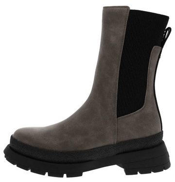 Buffalo SHARI Grau Stiefelette Vegane Damen Chelsea Boot