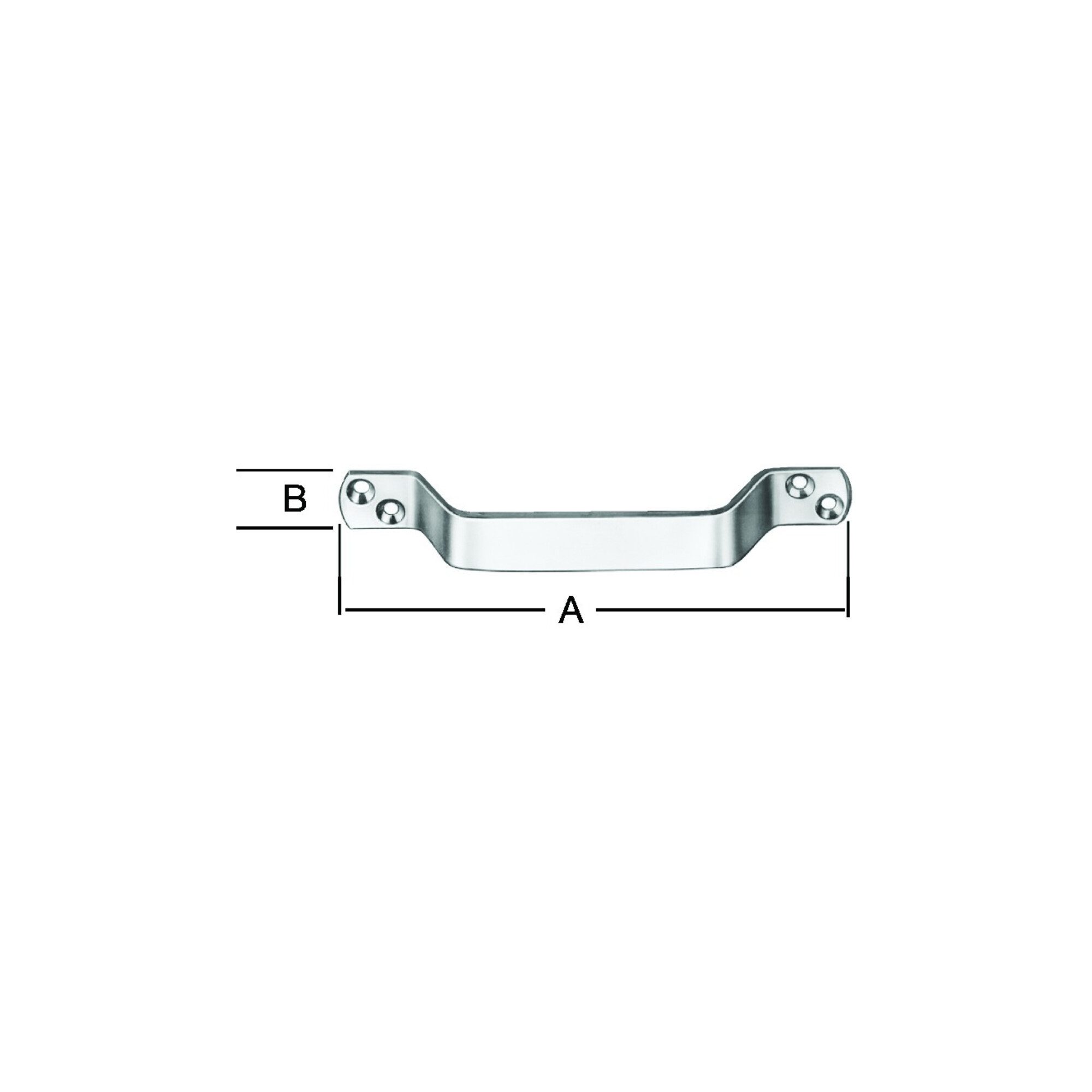 Vormann Möbelgriff VORMANN Handgriff gelocht, L 160mm Stahl, verzinkt