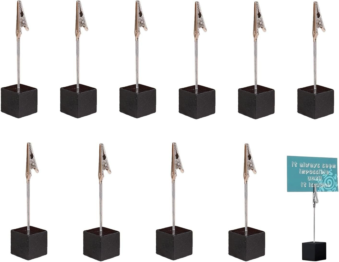 FELIXLEO Tischkartenhalter 10 Stück Fotohalter Holz Clip Kartenhalter Tischdeko,