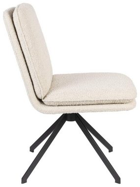 Zuiver Esszimmerstuhl ZUIVER Stuhl TYLER mit angesagten Bouclé Stoff Beige