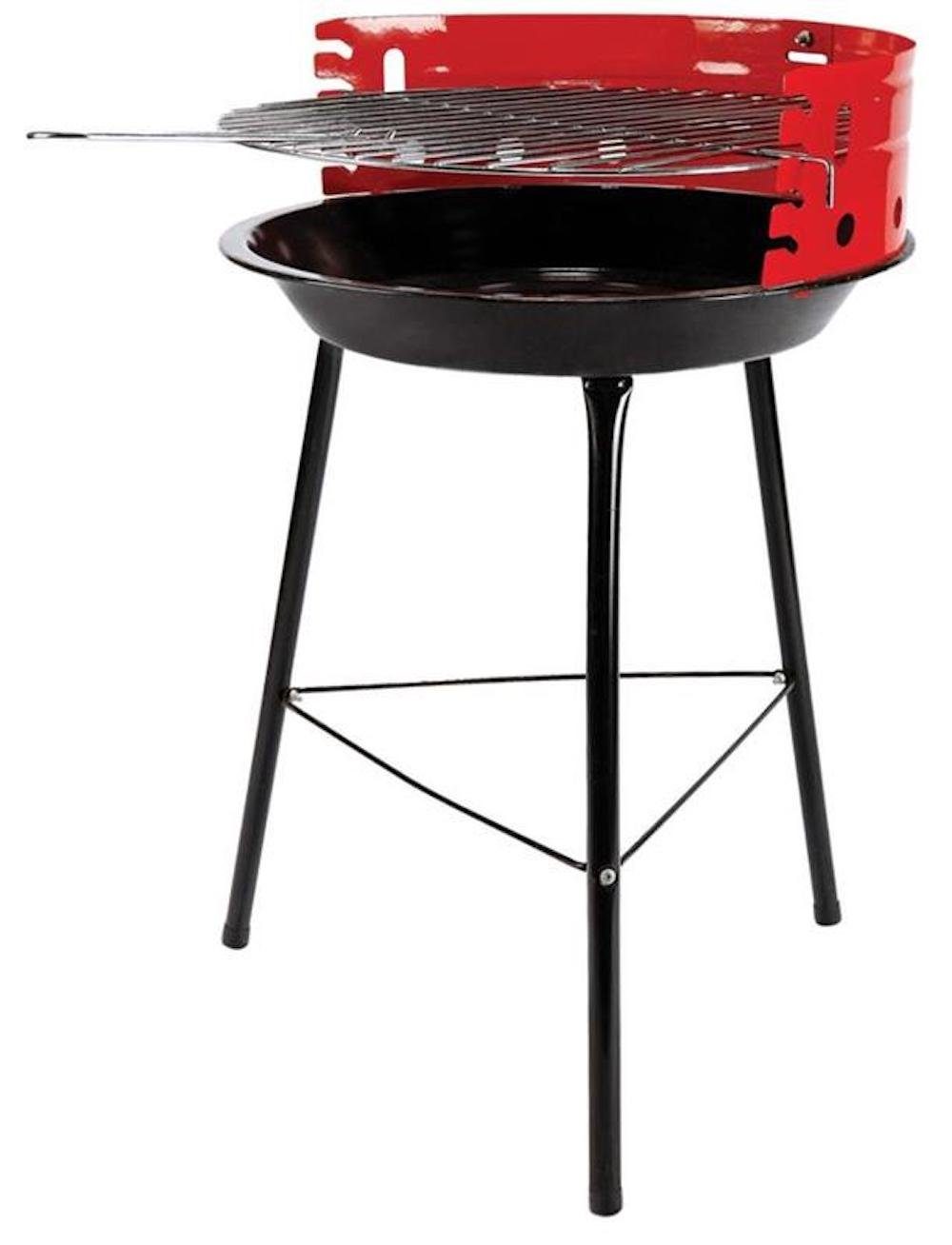 Holzkohlegrill CAROLINA Holzkohlegrill, fahrbarer Rundgrill, Grillfläche Ø 30cm