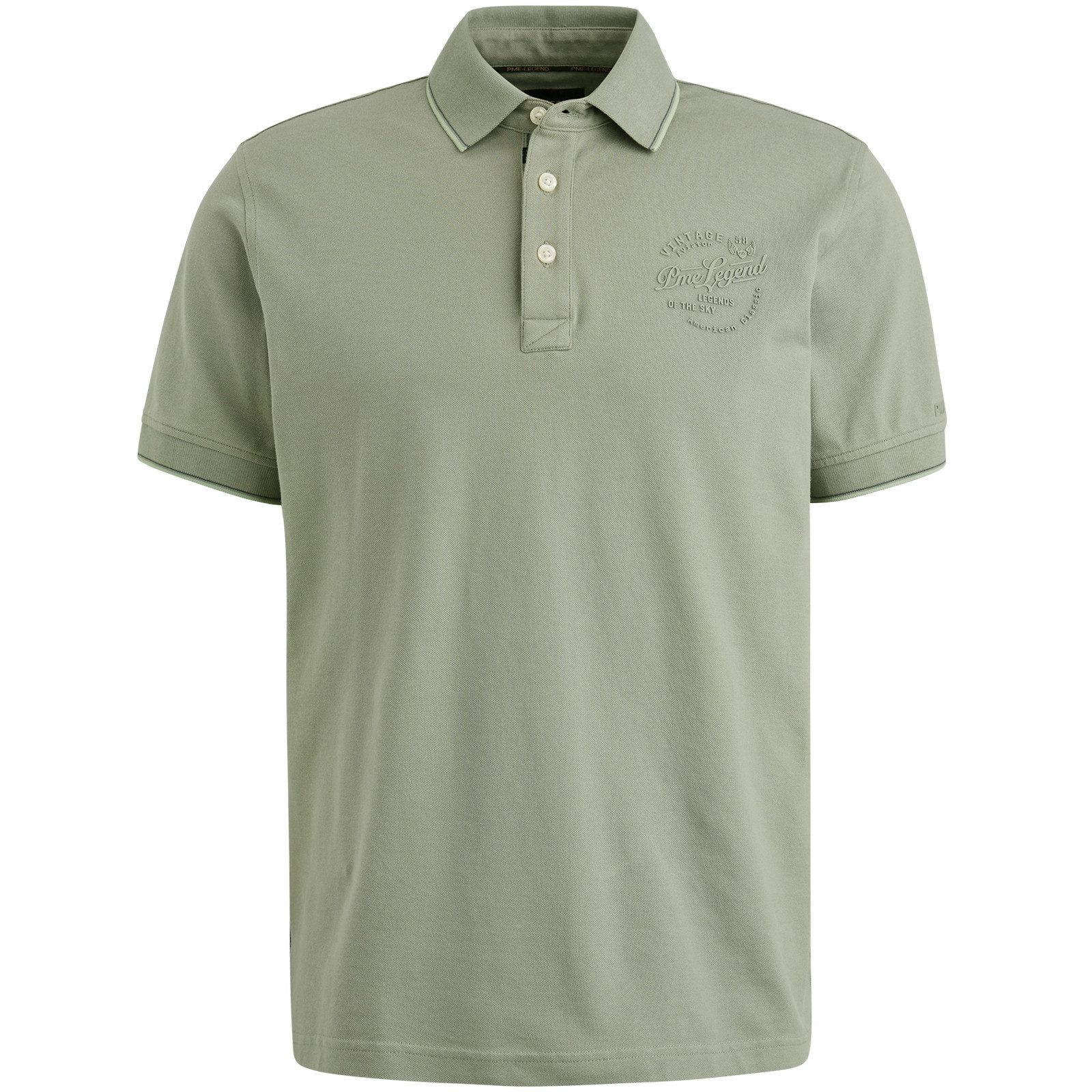 PME LEGEND Poloshirt Short sleeve polo stretch pique package mit Schriftzug – Bild 5 von 5