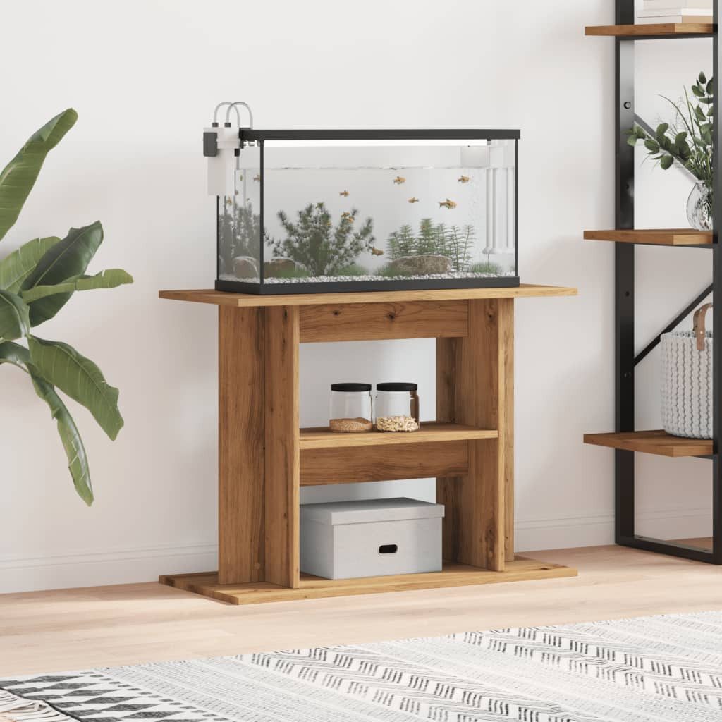 vidaXL Aquariumunterschrank Aquariumständer Artisan-Eiche 80x35x60 cm günstig online kaufen