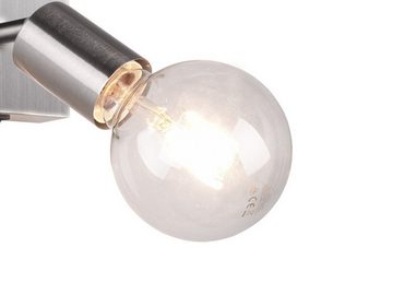 meineWunschleuchte LED Wandstrahler, Dimmfunktion, LED wechselbar, Warmweiß, innen mit Schalter, kleine Nachttischlampe Wand-leuchte Bett, Silber