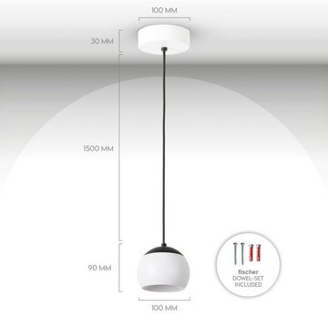 Paco Home Pendelleuchte CLEO, LED fest integriert, Warmweiß, LED Pendelleuchte Wohnzimmer Hängelampe Esszimmer Küchenlampe Kugel