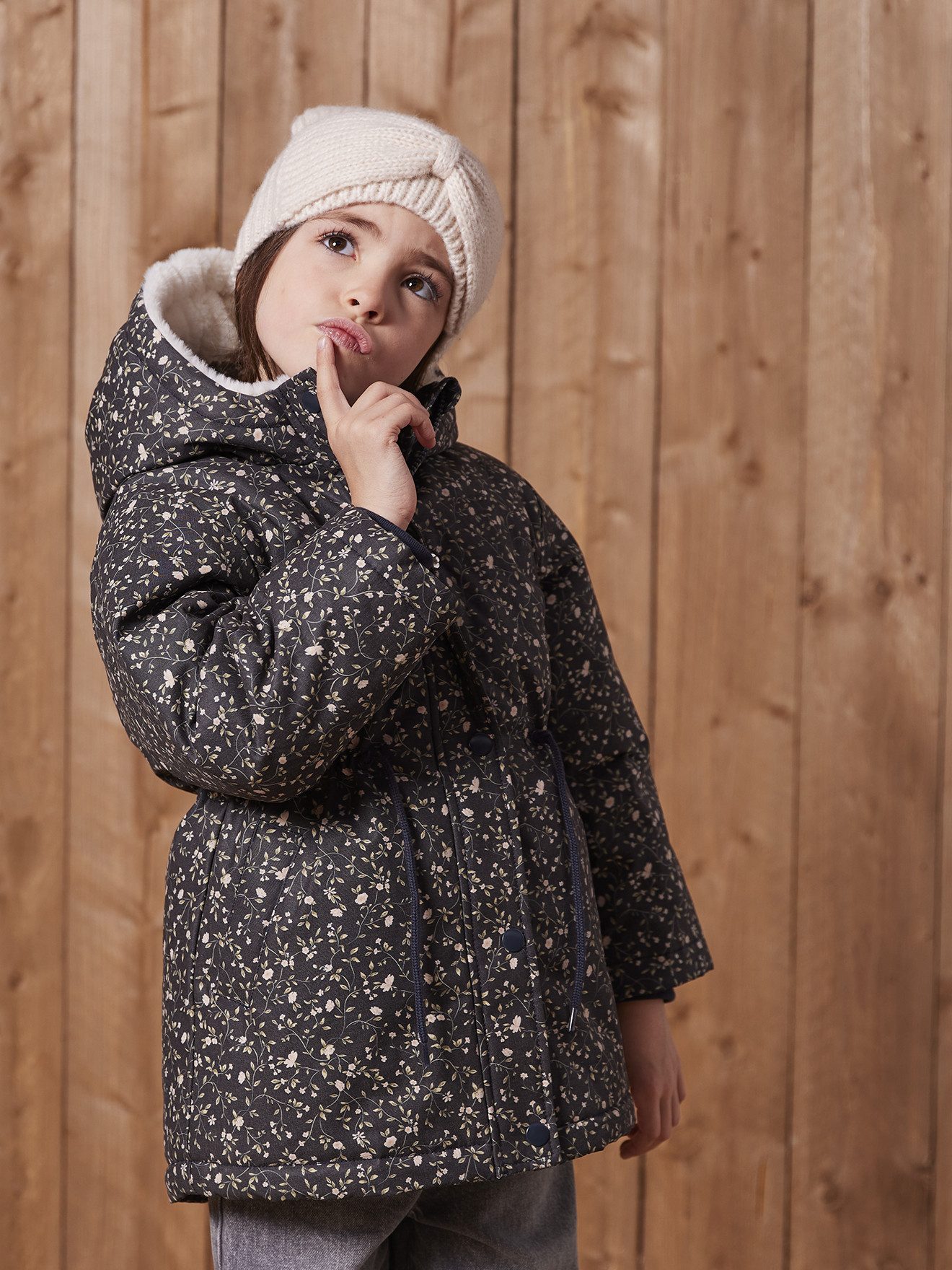 vertbaudet Beanie Mädchen Mütze aus Rippenstrick, Zierschleife – Bild 4 von 5