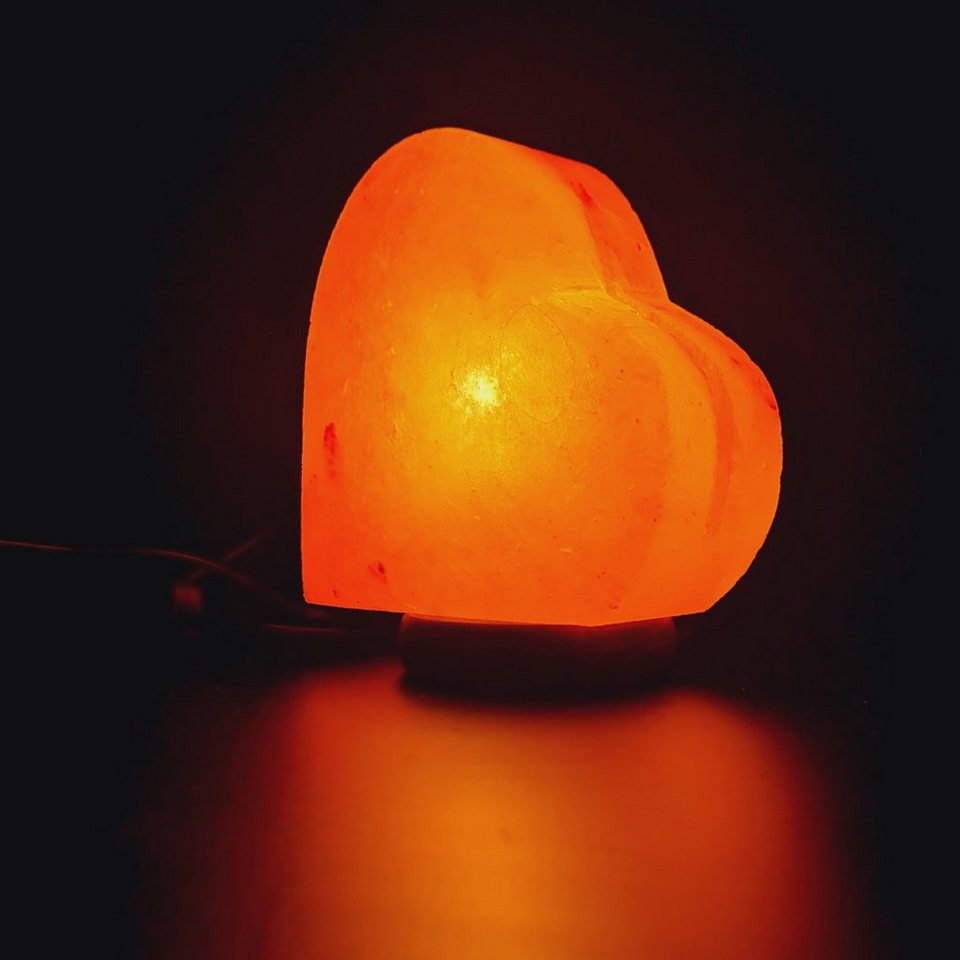 Heimtex Nachttischlampe Himalaya Salzlampe Salzkristall Lampe Tischlampe  SalzsteinLampe Herz