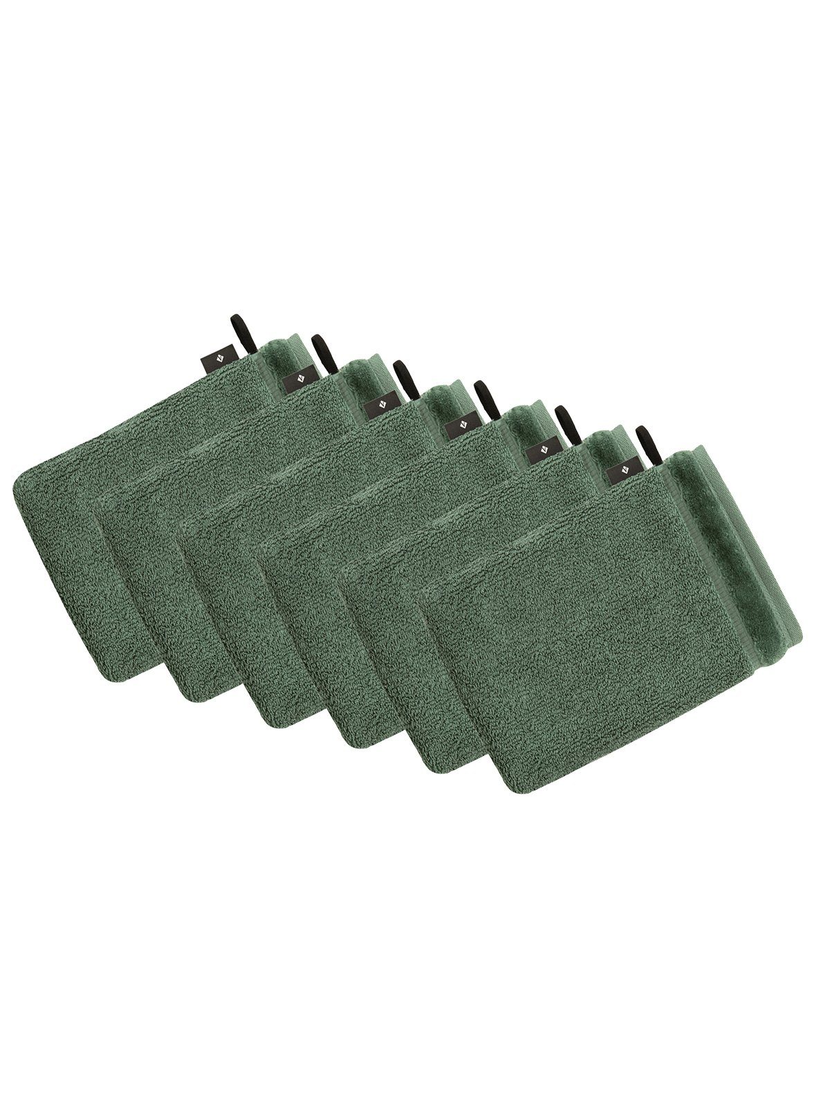 Vossen 6-tlg), Waschhandschuh x 16 green 22 tea Waschhandschuh 6er (Spar-Set, Vegan Pure Pack cm