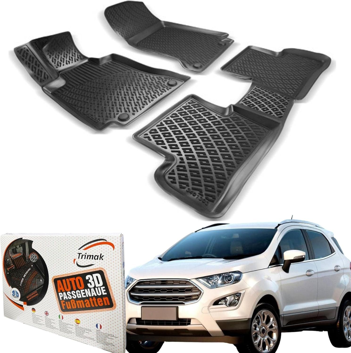 Passform-Fußmatten Oder Kofferraumwanne Oder Set für Ford EcoSport