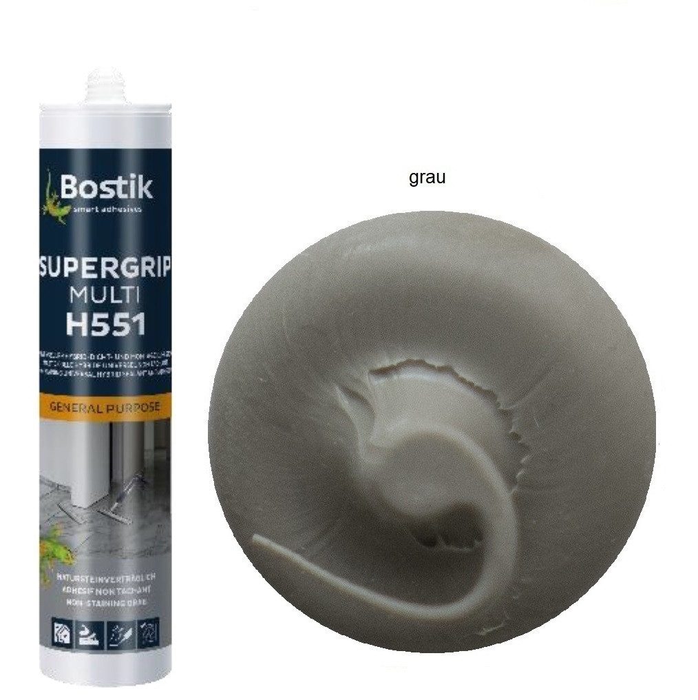 BOSTIK Klebstoff Bostik H551 Supergrip Multi Hybrid SMP Klebdichtstoff 430g Kartusche, gebrauchsfertig