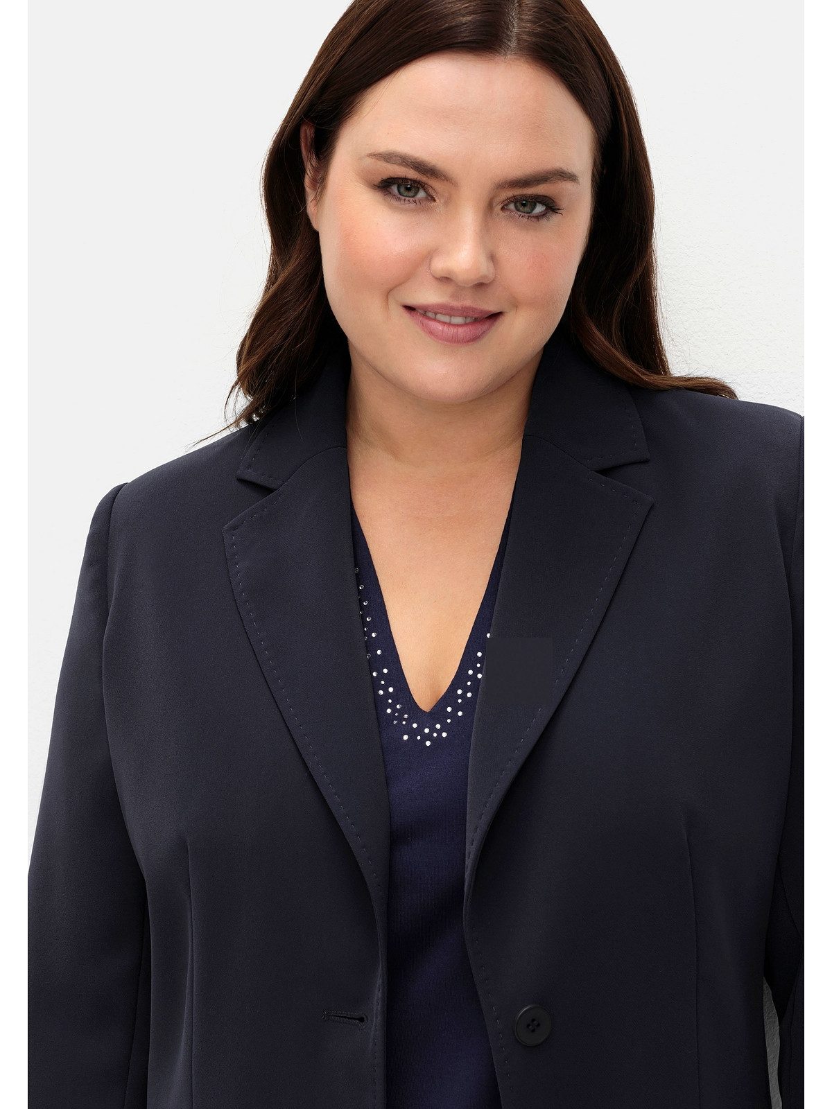 Sheego Longblazer Große Größen in taillierter Form, mit Schlitz hinten