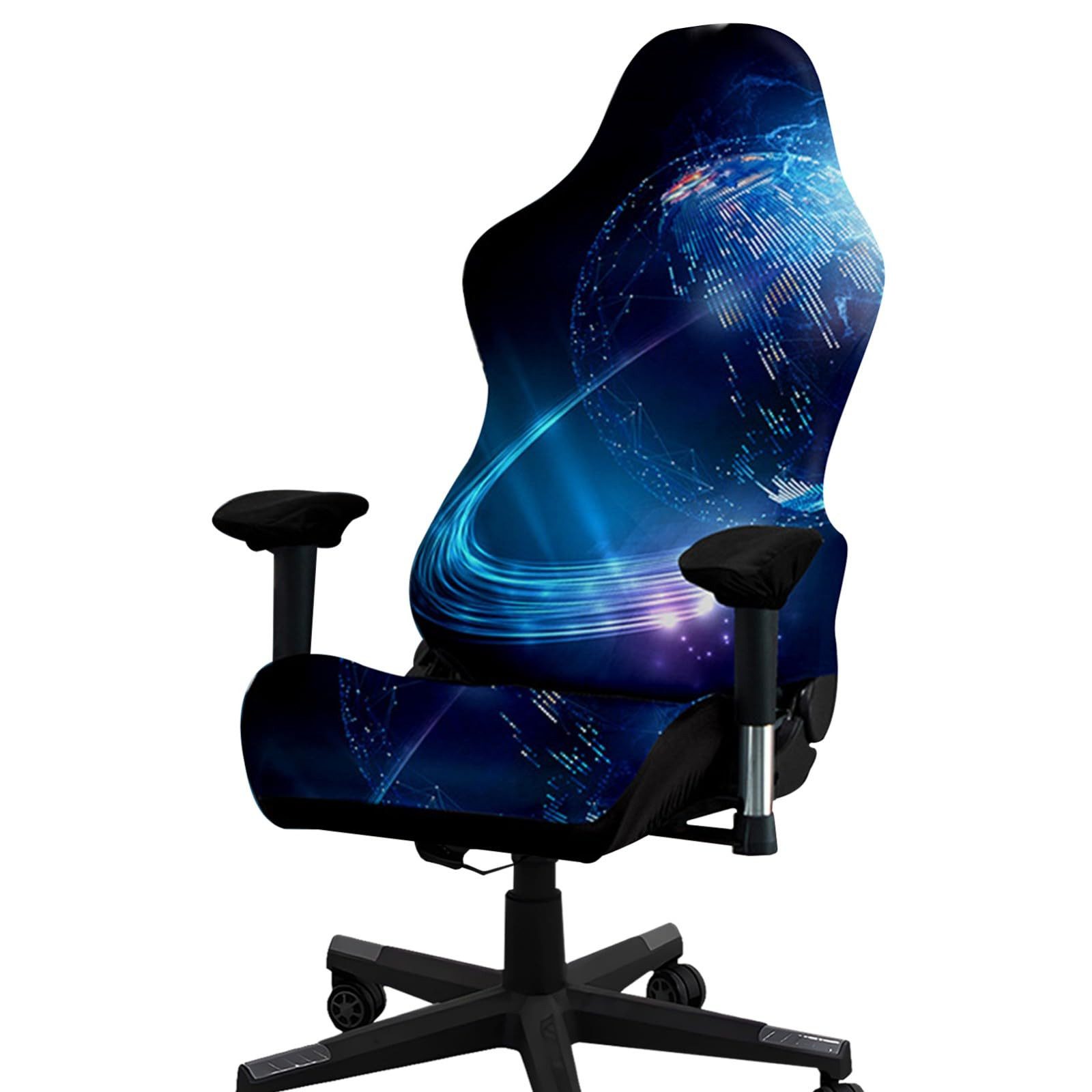 Agger Stuhlhusse Gaming Stuhlbezug Stretch – Universeller Gamingstuhl Bezug, Elastischer Bürostuhlbezug, Waschbar & Rutschfest