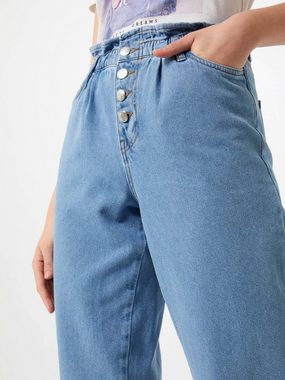 ONLY High-waist-Jeans Cuba (1-tlg) Rüschen, Falten