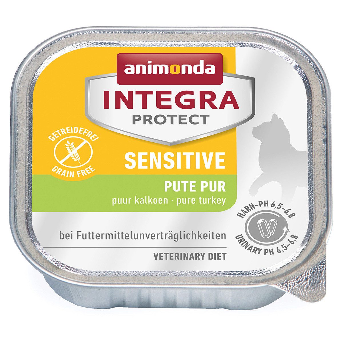 Animonda Integra Protect Sensitiv mit Pute pur 100 g - 16 Stück, Nassfutter für: Katze