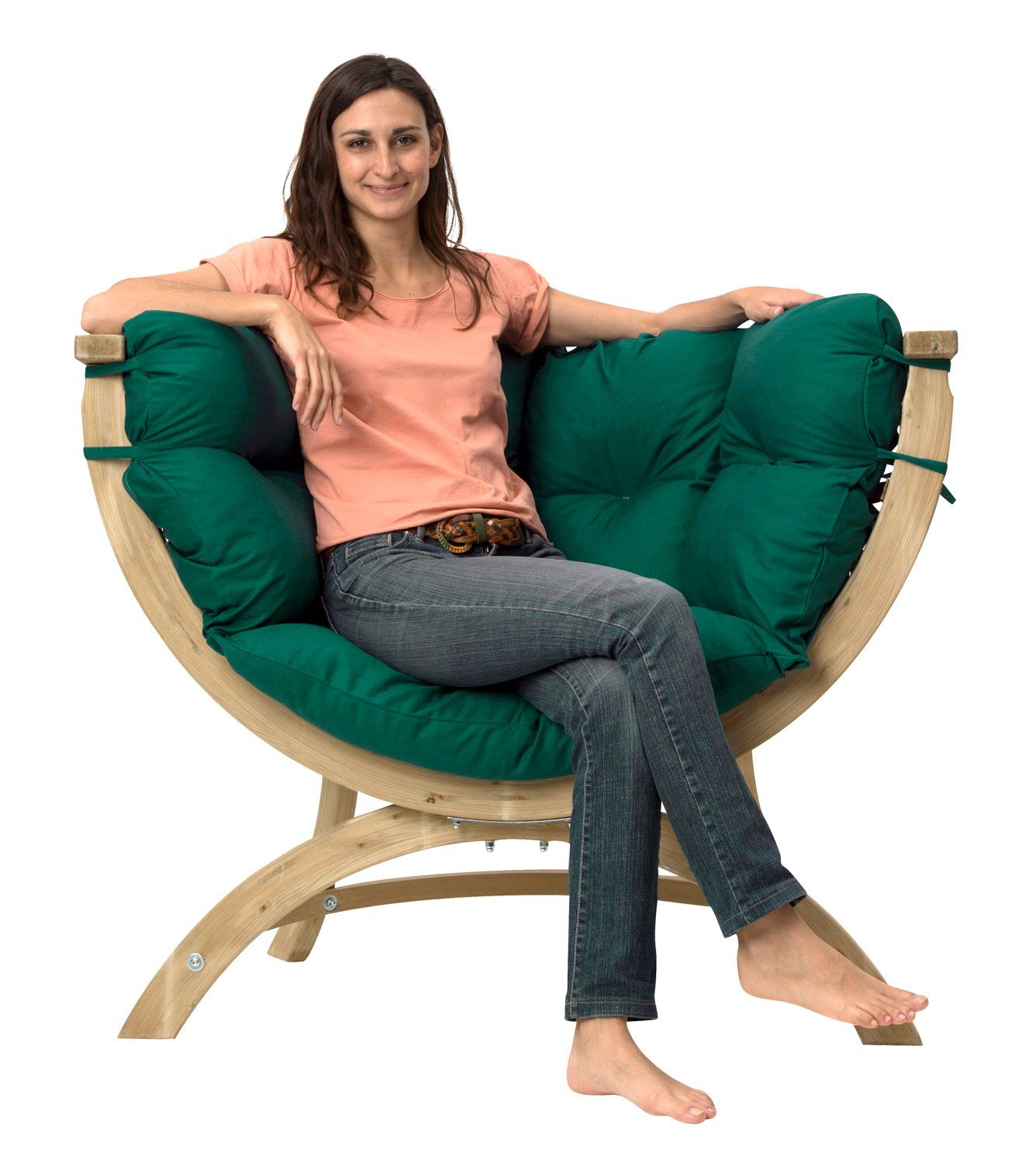 Amazonas Loungeset Sessel Siena Uno Verde aus FSC Fichtenholz