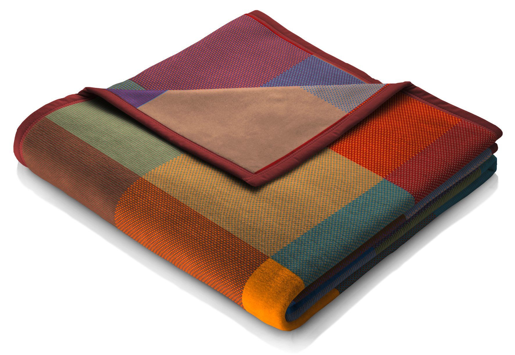 Wohndecke Colourmix, bunt karierte Sofadecke aus 100% Baumwolle in 150x200 günstig online kaufen