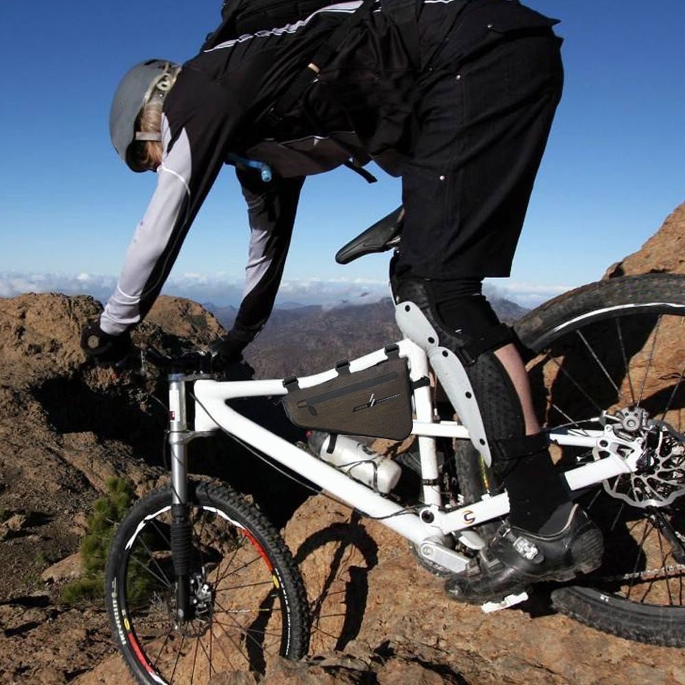 Sinaopus Sporttasche Rahmendreieck-Taschewasserdichte Dreiecktasche, große wasserdichte Dreiecktasche für Rennräder